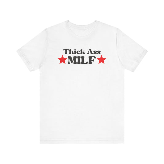 White/Black Thick MILF Tee