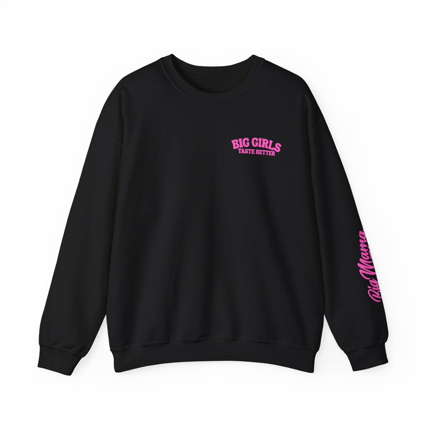 Black/Pink BIG Girls Taste Better Crewneck