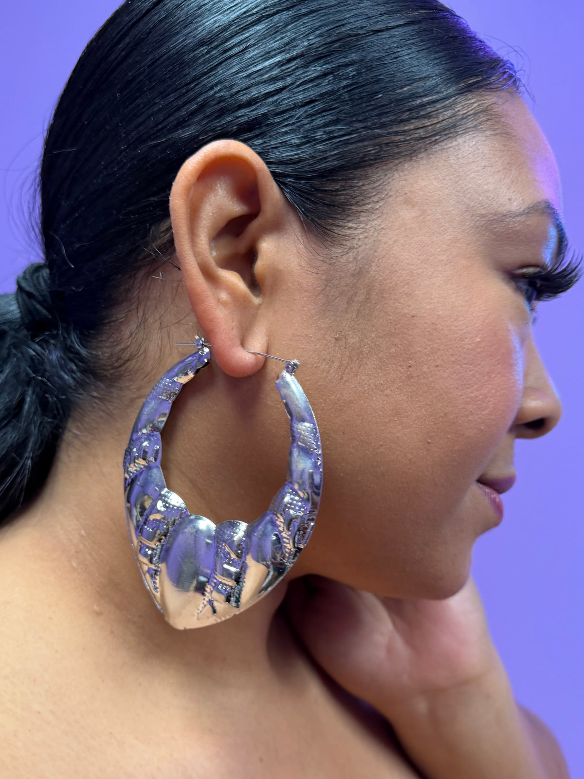 Sliver Banger Hoops