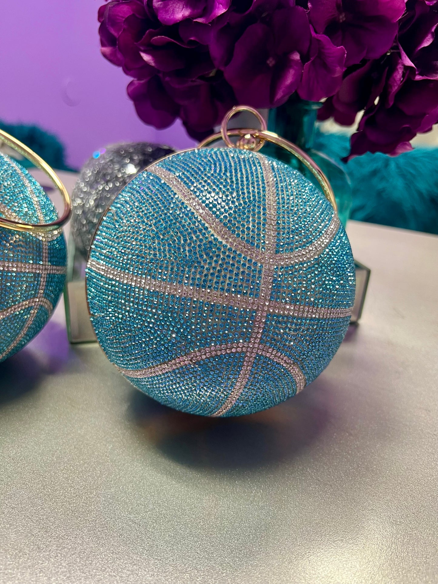 Teal Bling Hoopers Bag