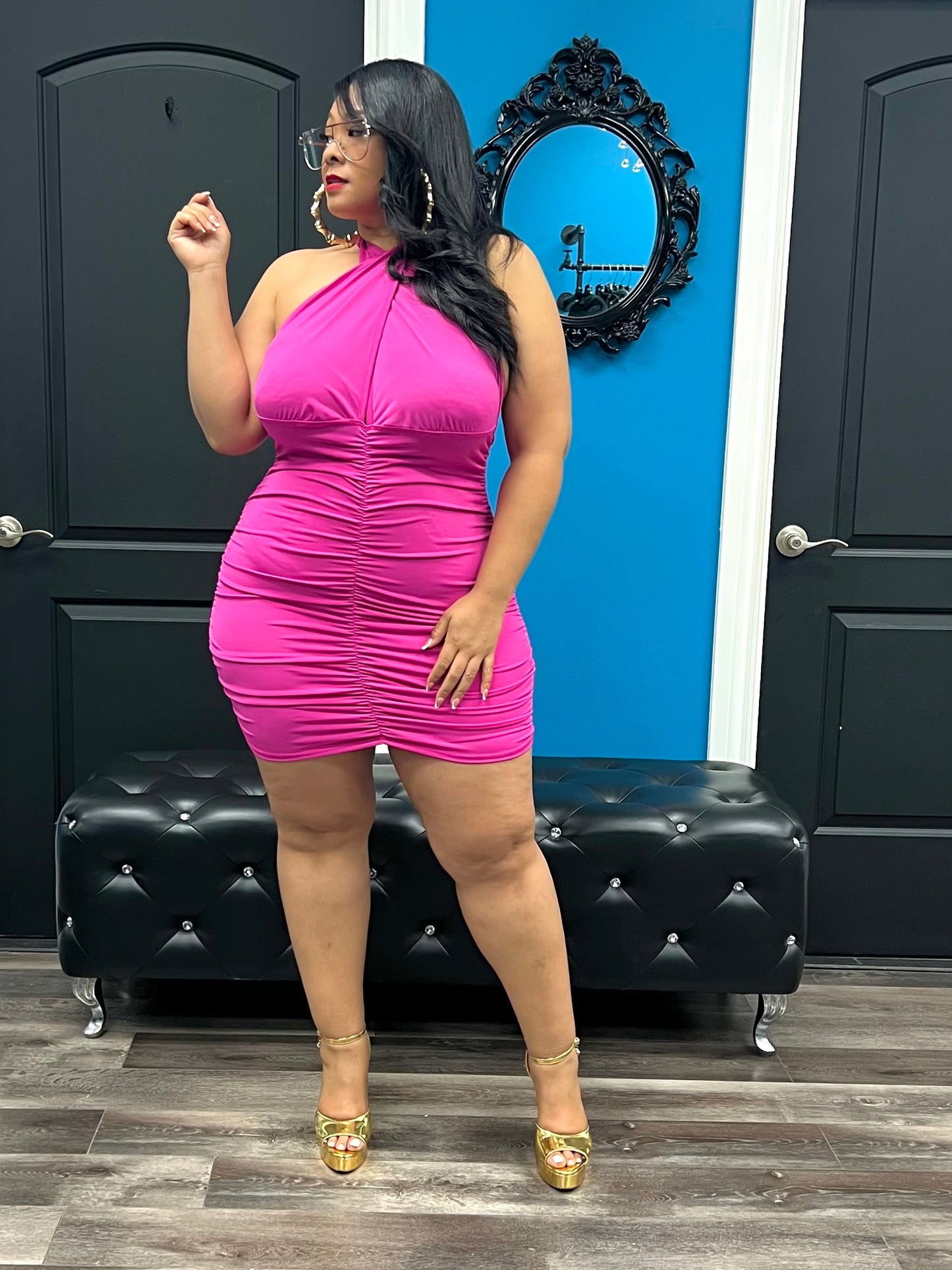 Fuchsia Raquel Dress