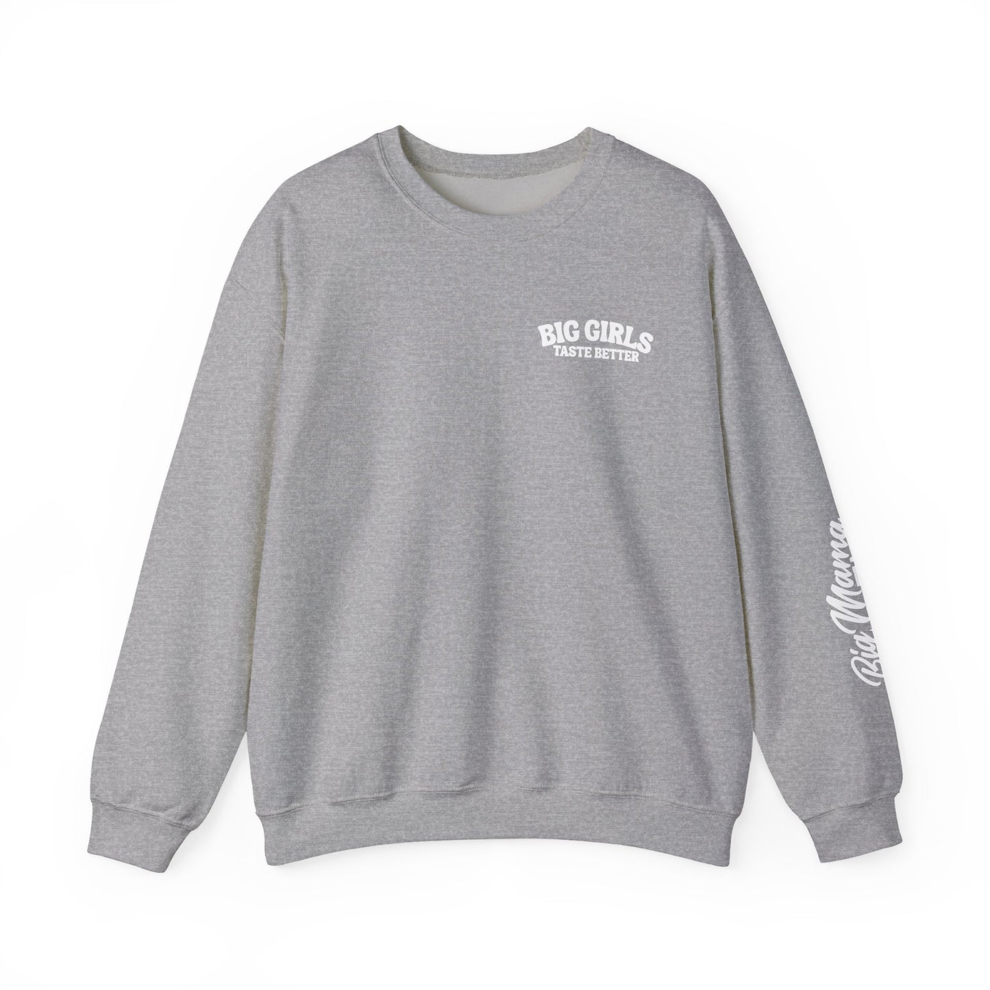 Grey/White BIG Girls Taste Better Crewneck