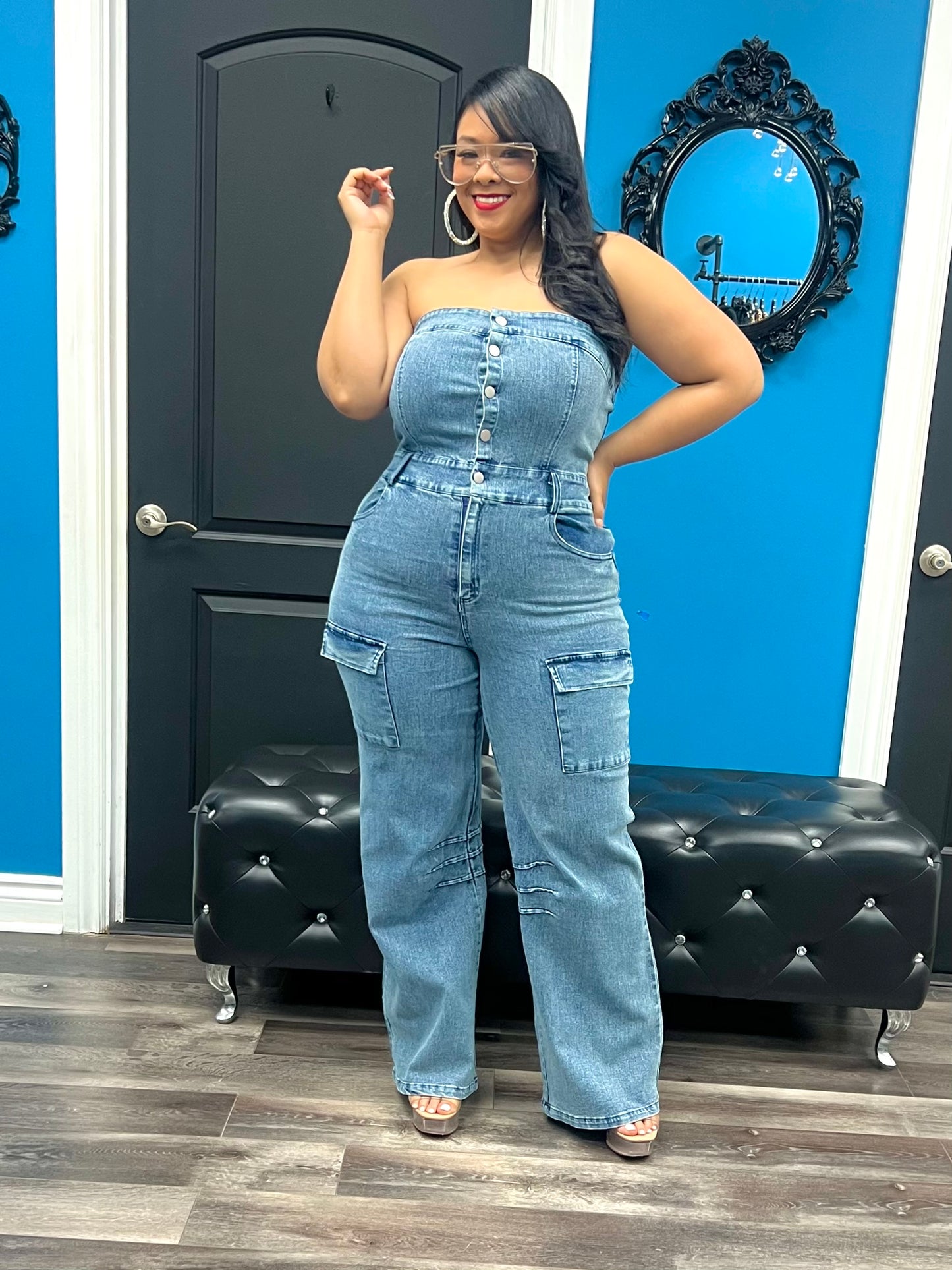 Light Denim Zamia Jumpsuit