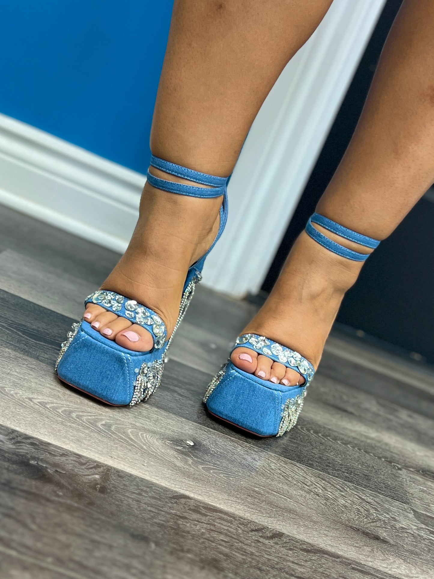 Denim Danger Heels