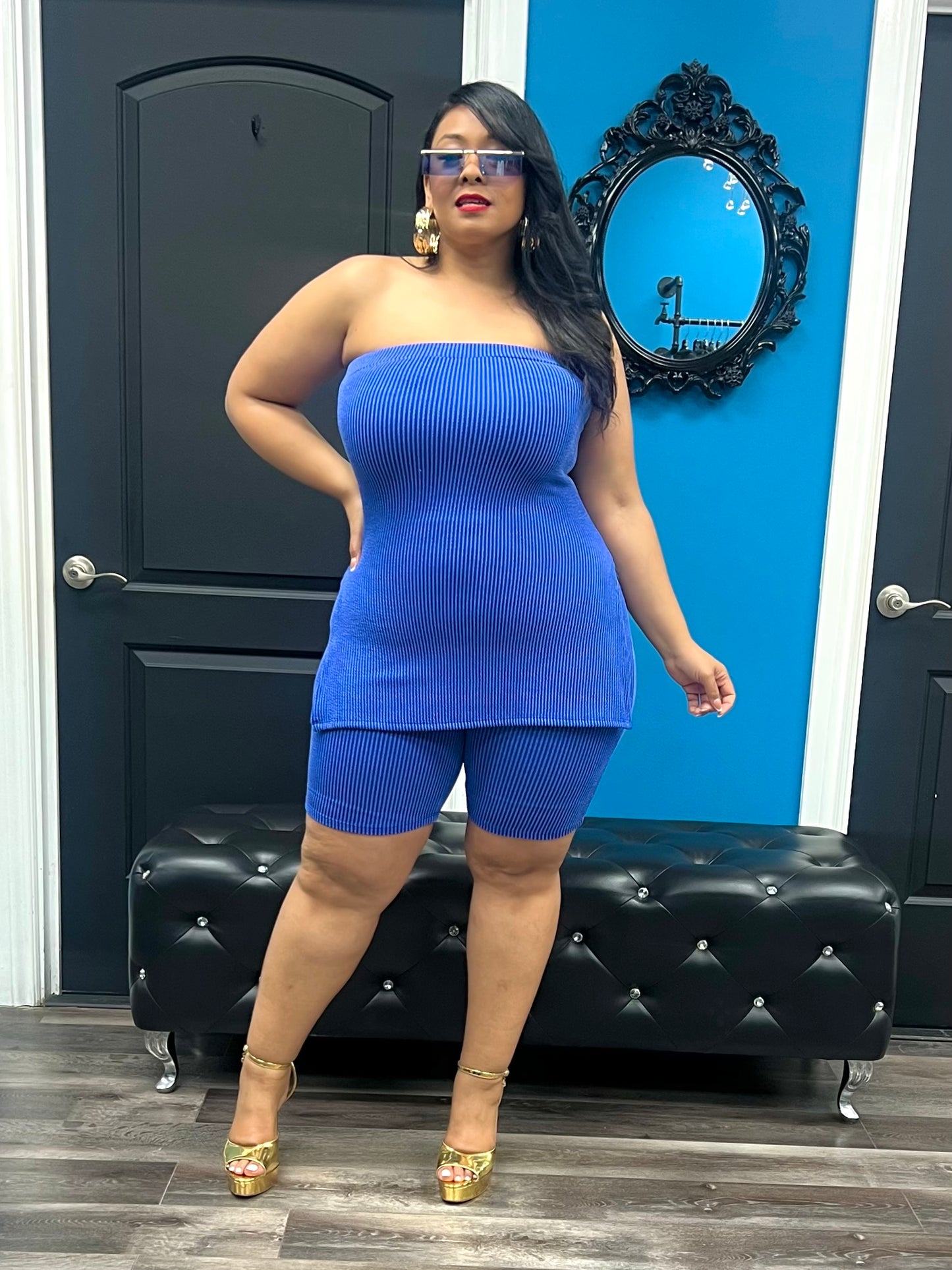 Blue Moni Short Set