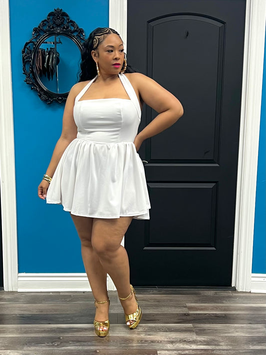 White Bianca Skater Dress