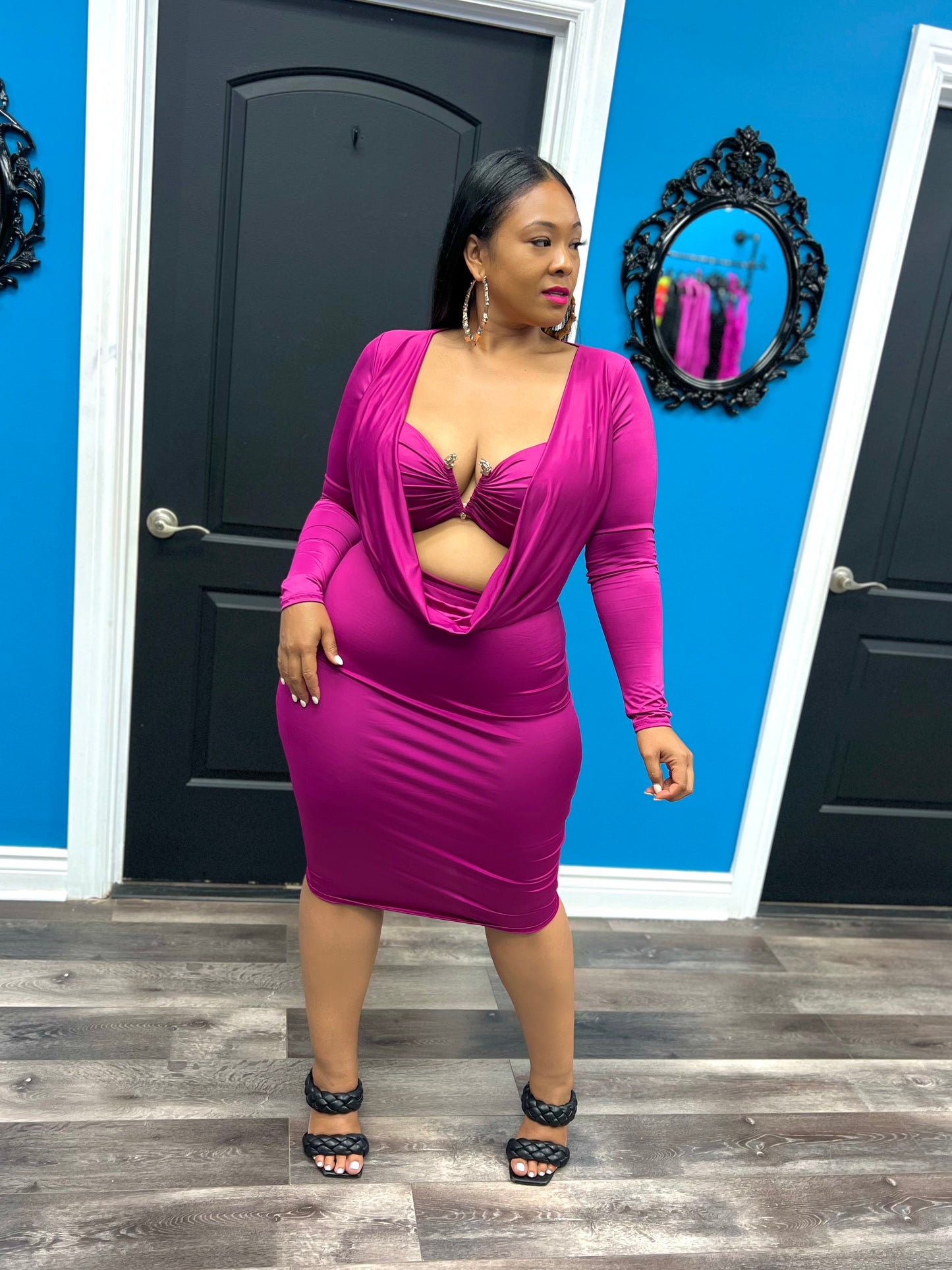 Magenta Doja Dress