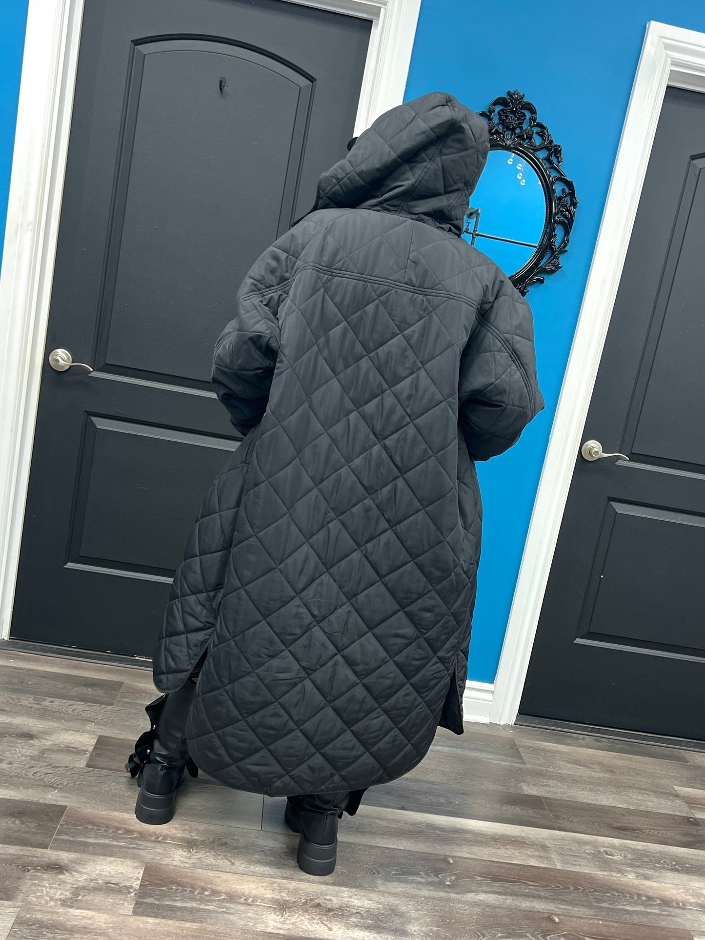 Black Puffed Up Coat