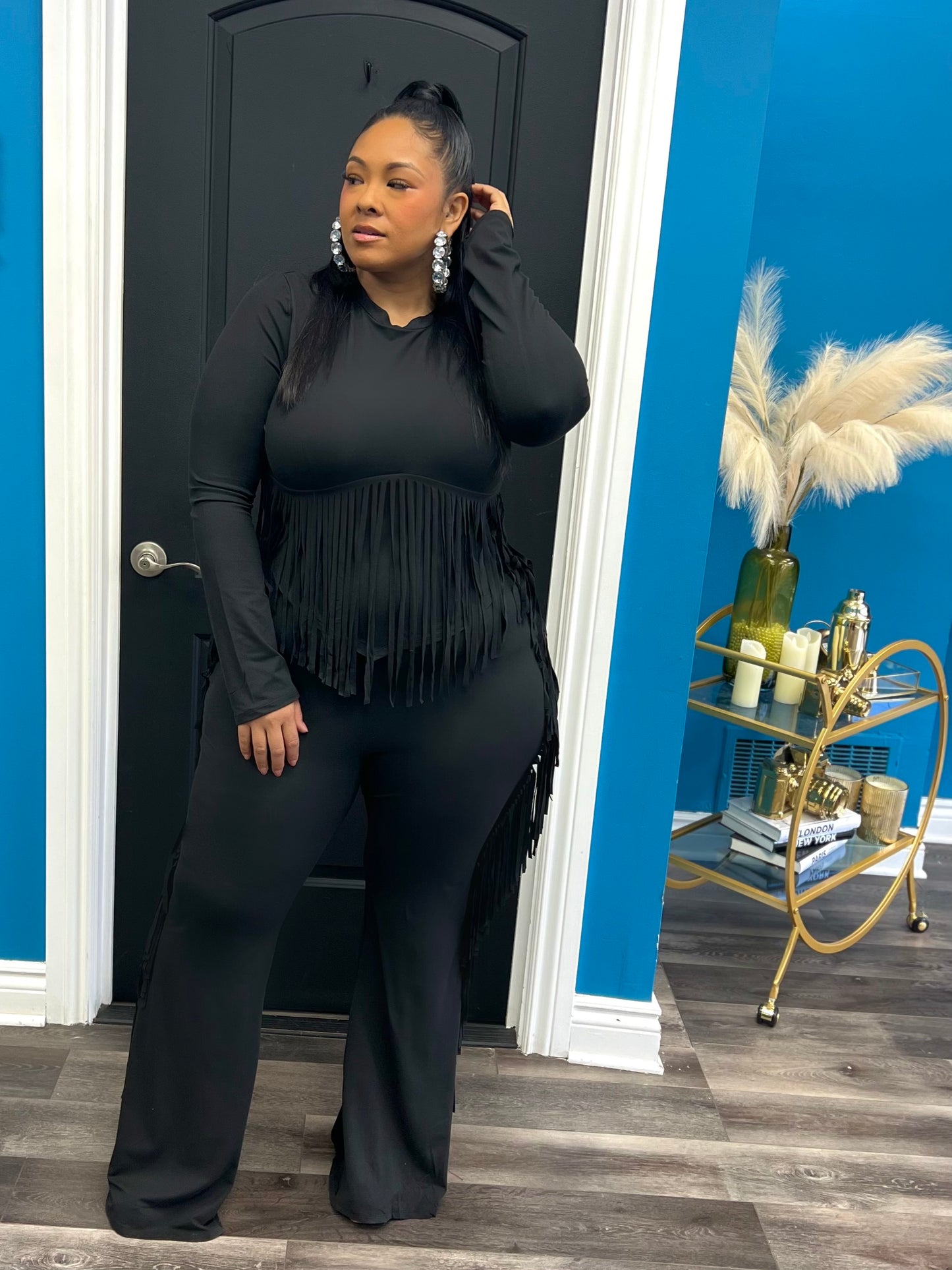 Black Daniella Pant Set