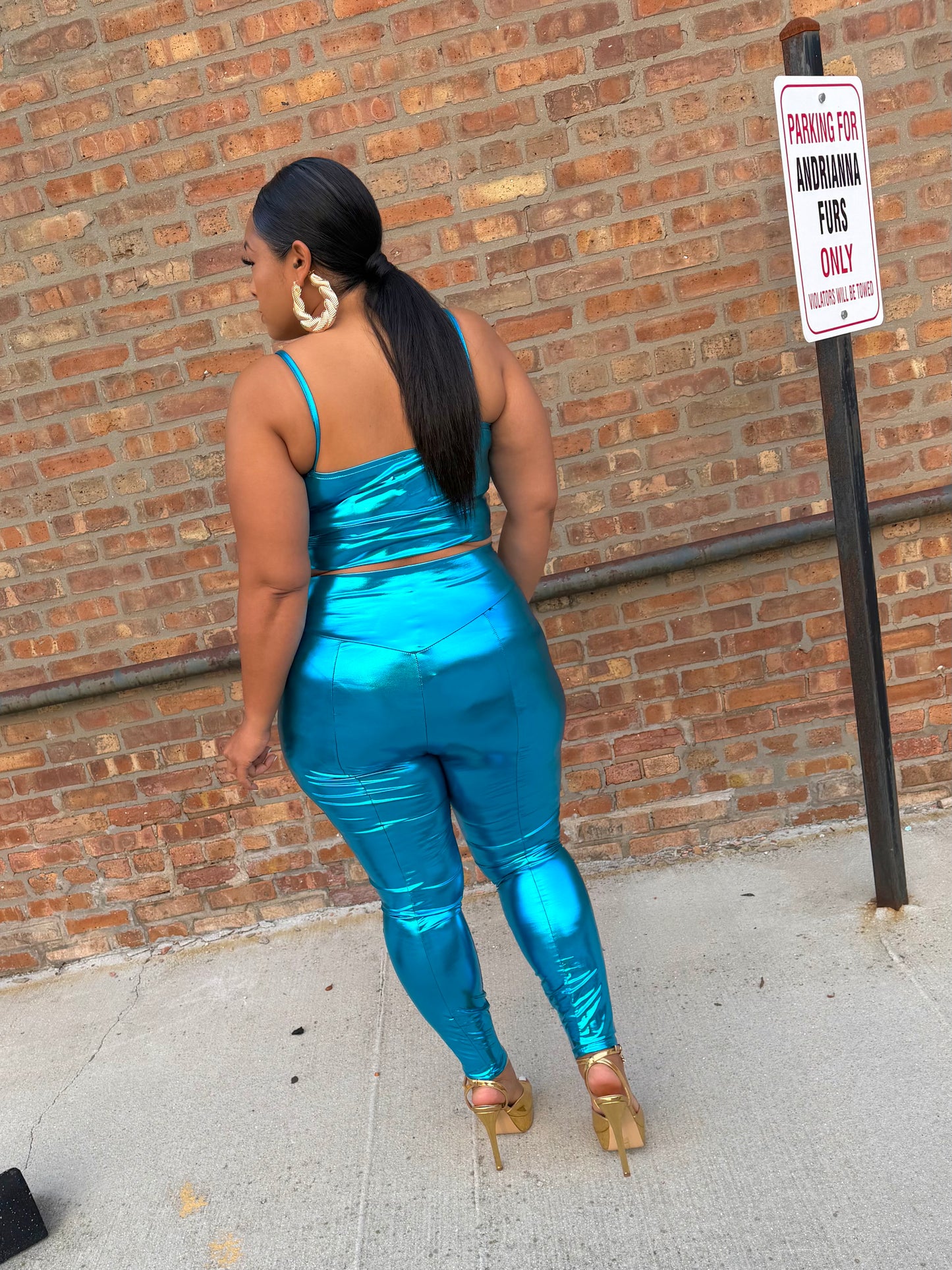 Turquoise Baddie Pant Set