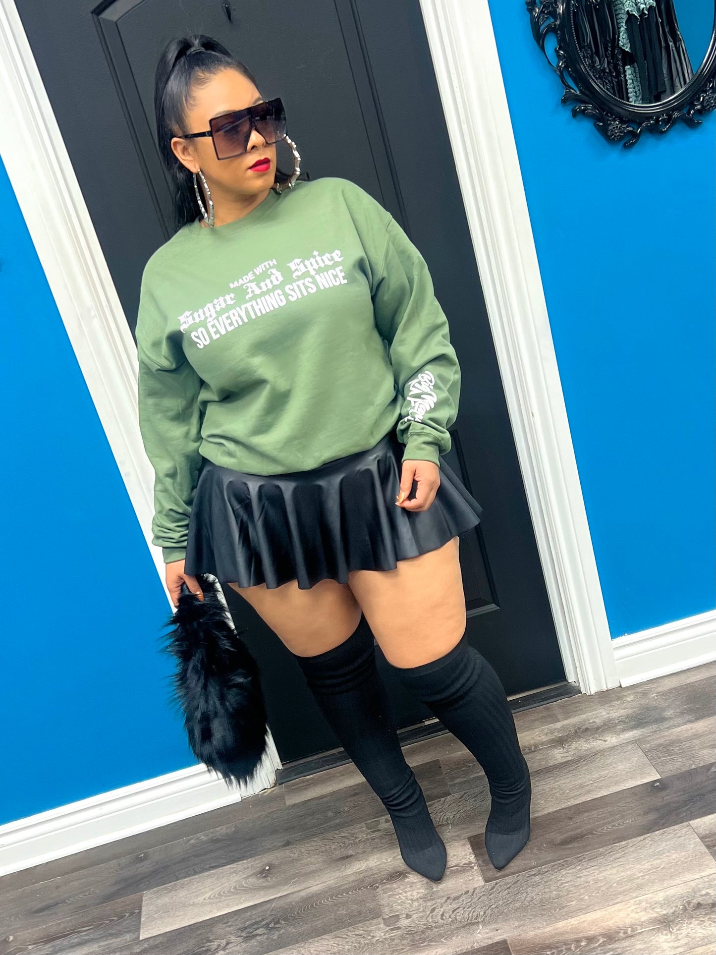 Olive Sugar & Spice Sweat Shirt