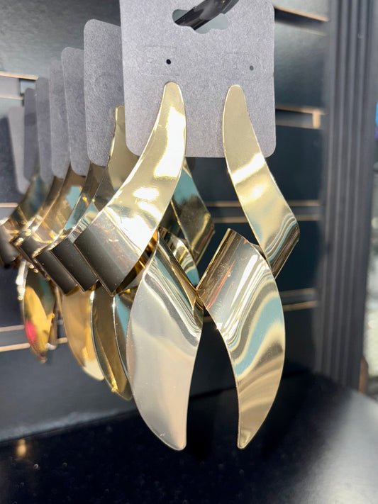 Gold Shark Tail Earrings
