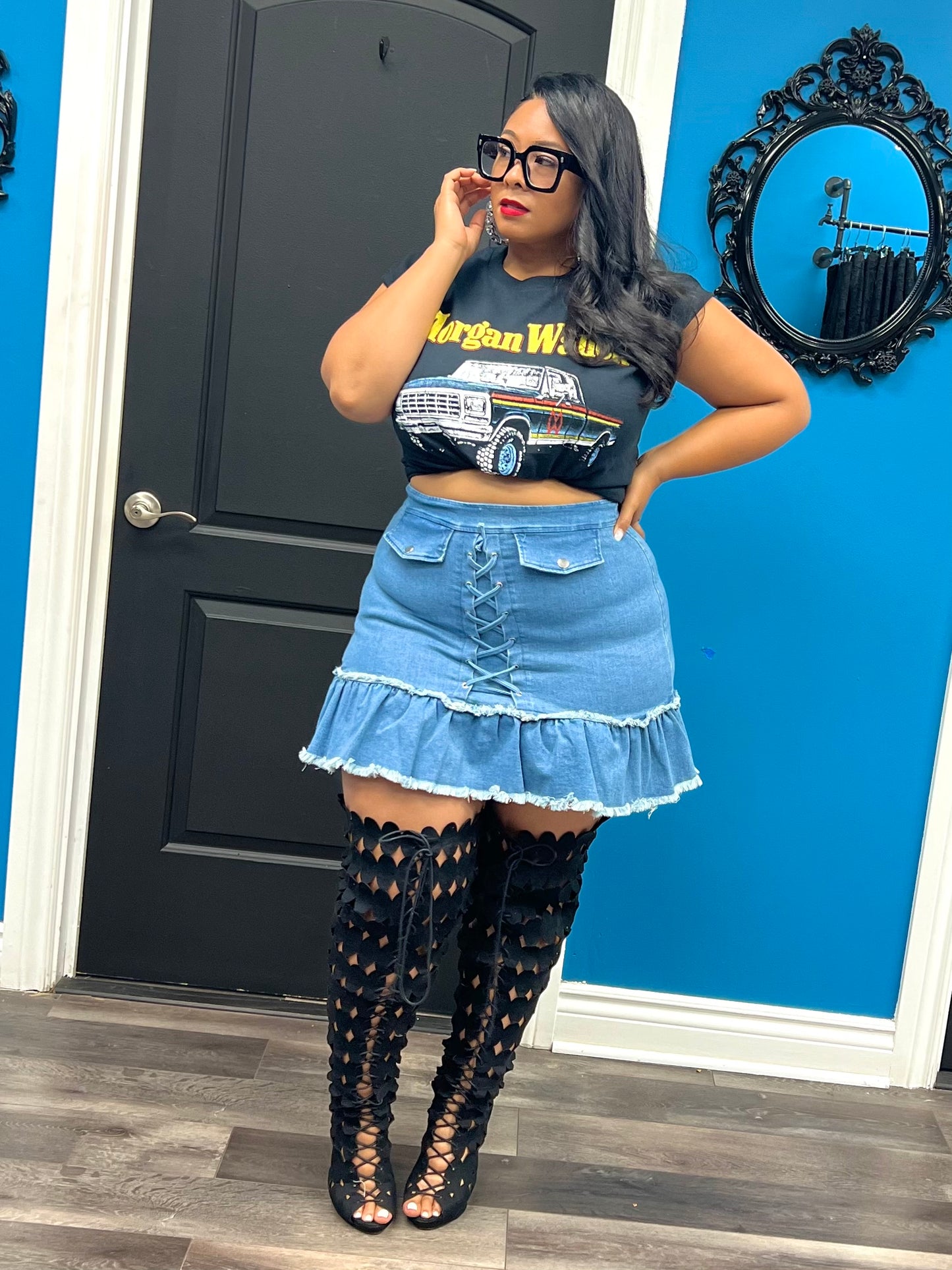 Denim Corset Skirt
