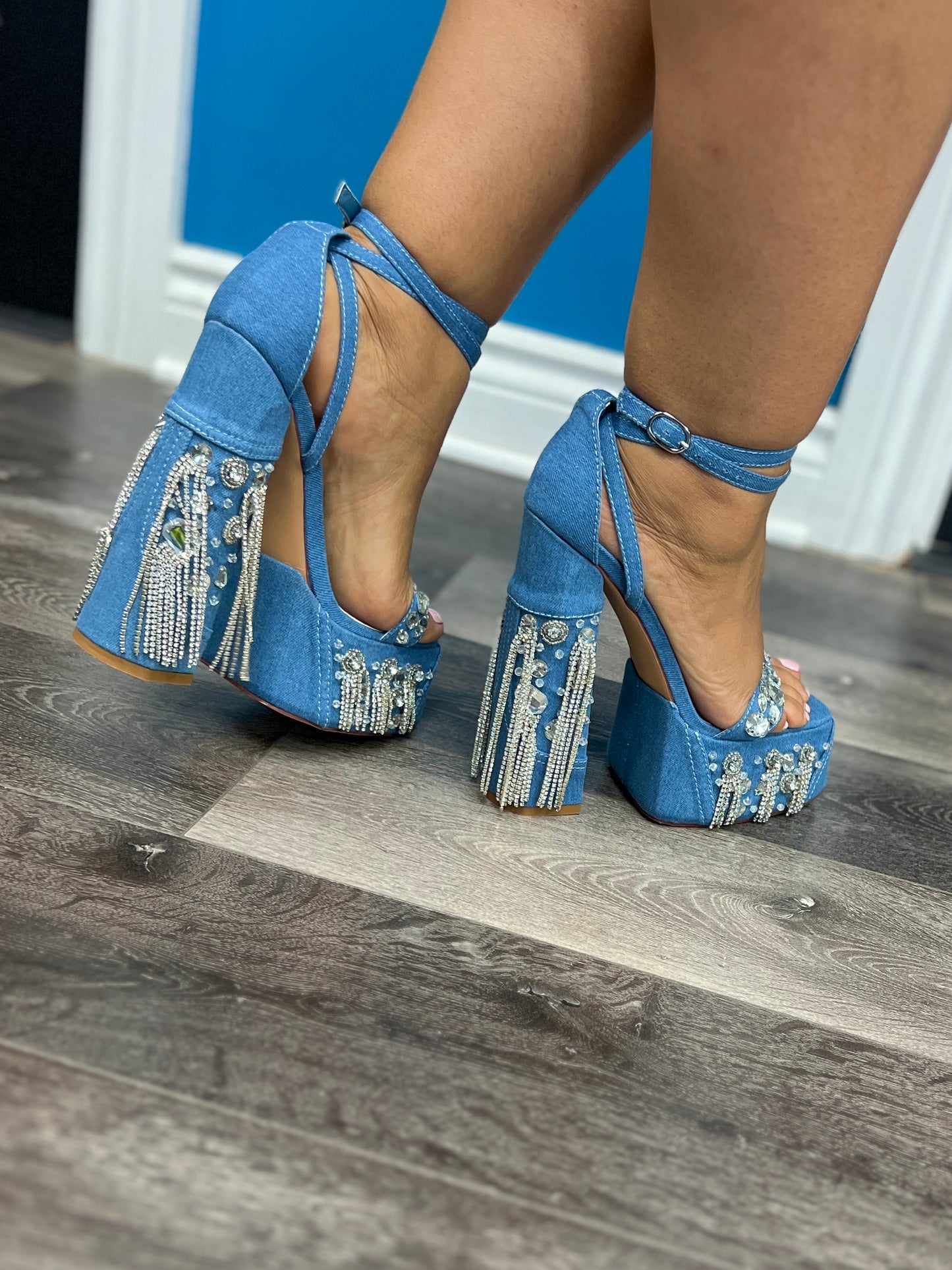 Denim Danger Heels