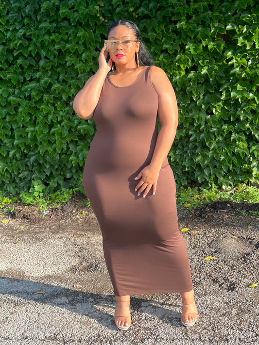 Coffee Basics Maxi Dress