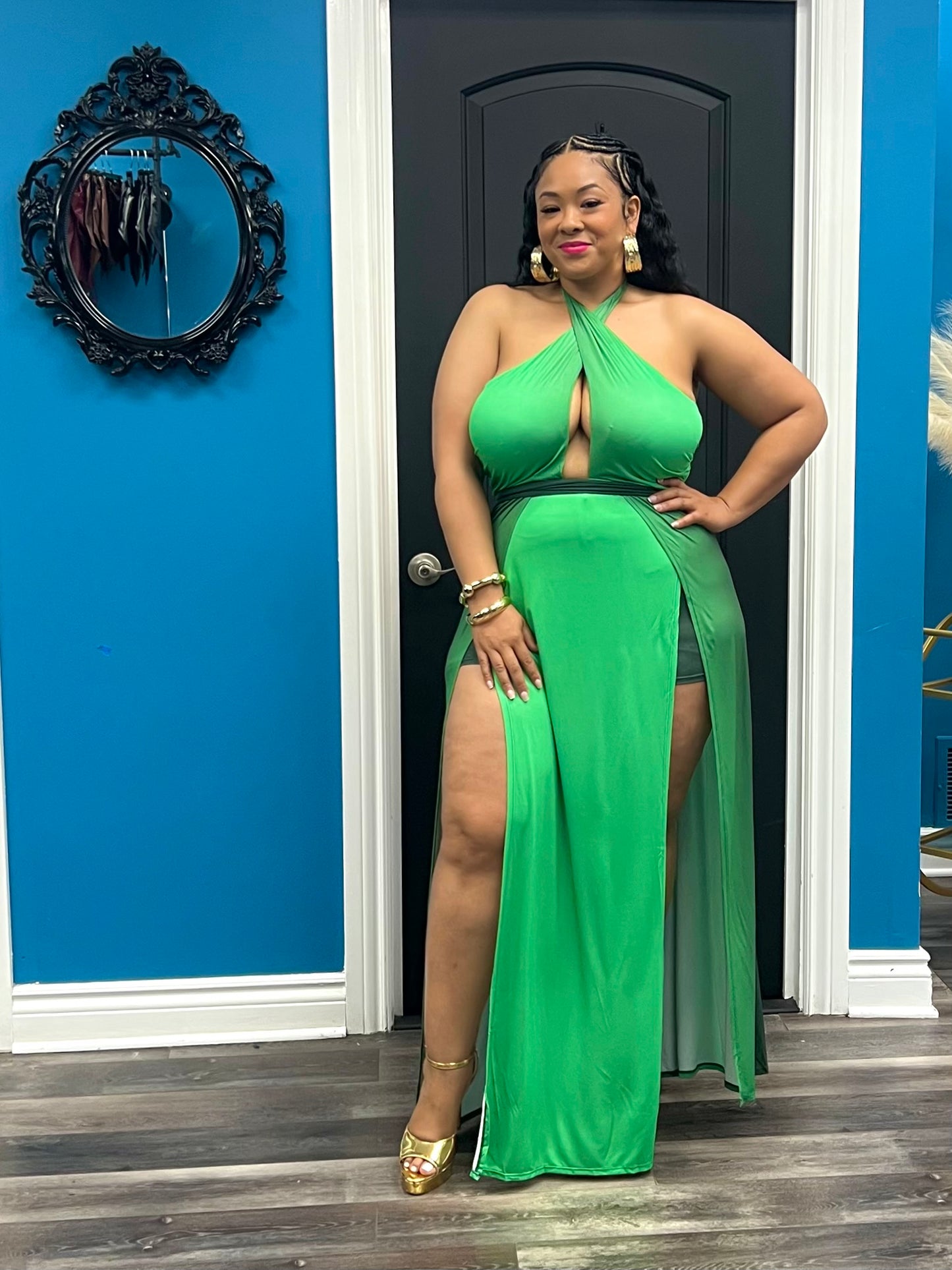 Green Sonia Maxi Dress