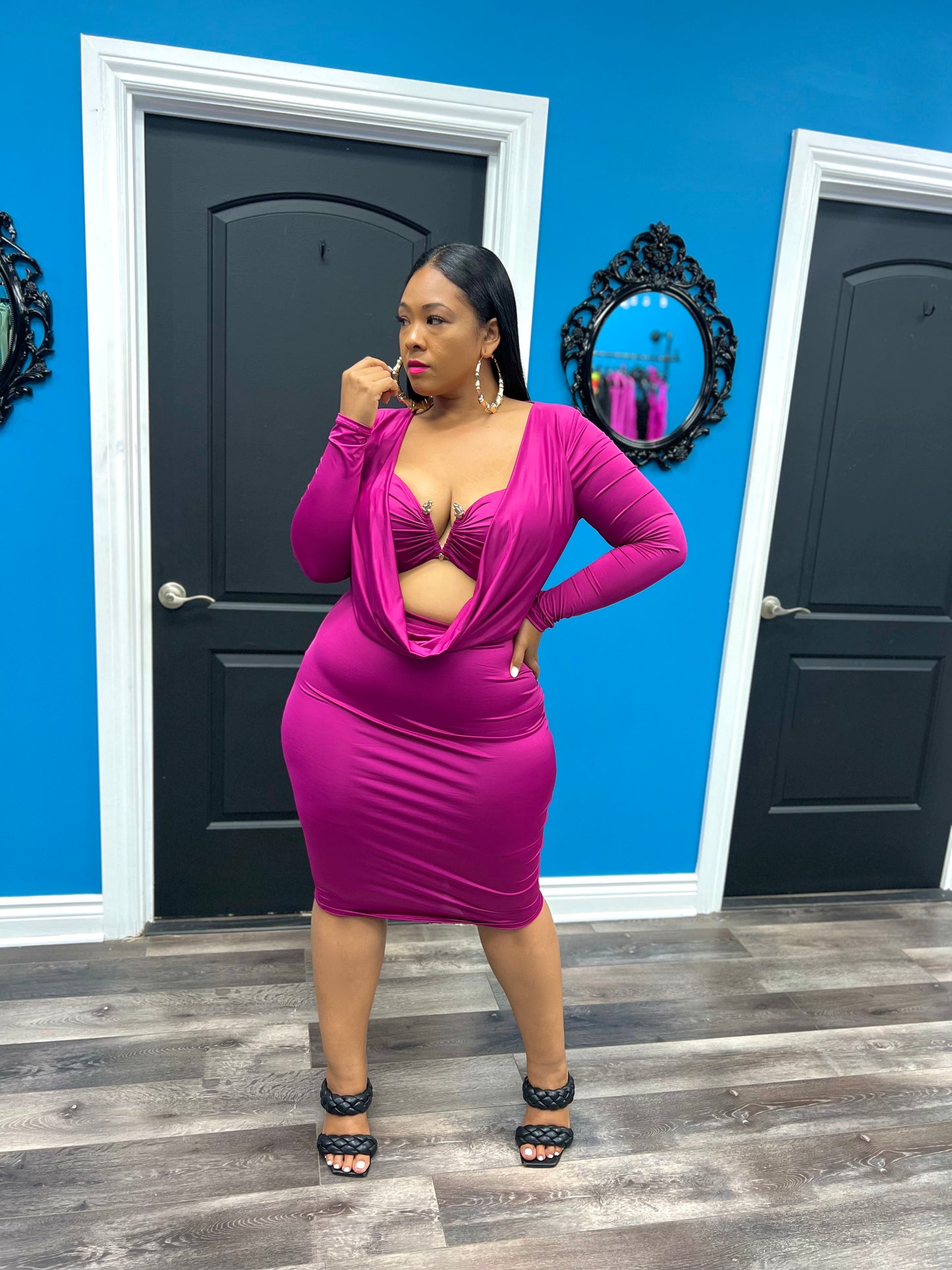 Magenta Doja Dress