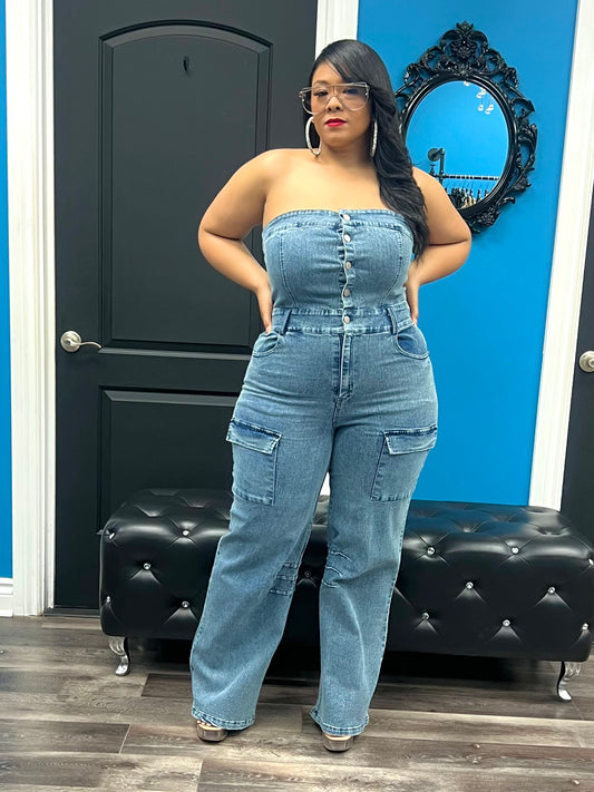 Light Denim Zamia Jumpsuit