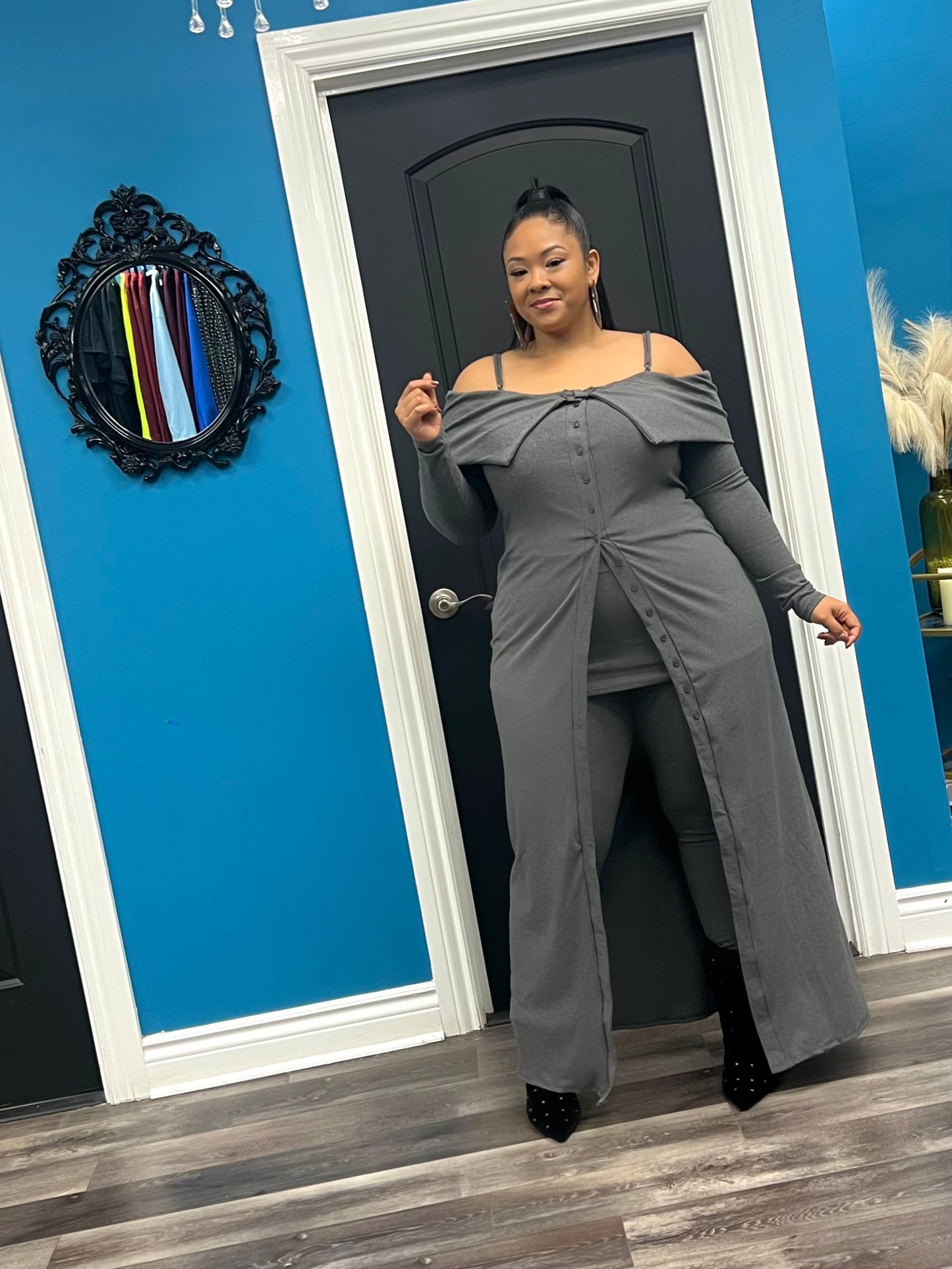 Charcoal Ricki Pant Set