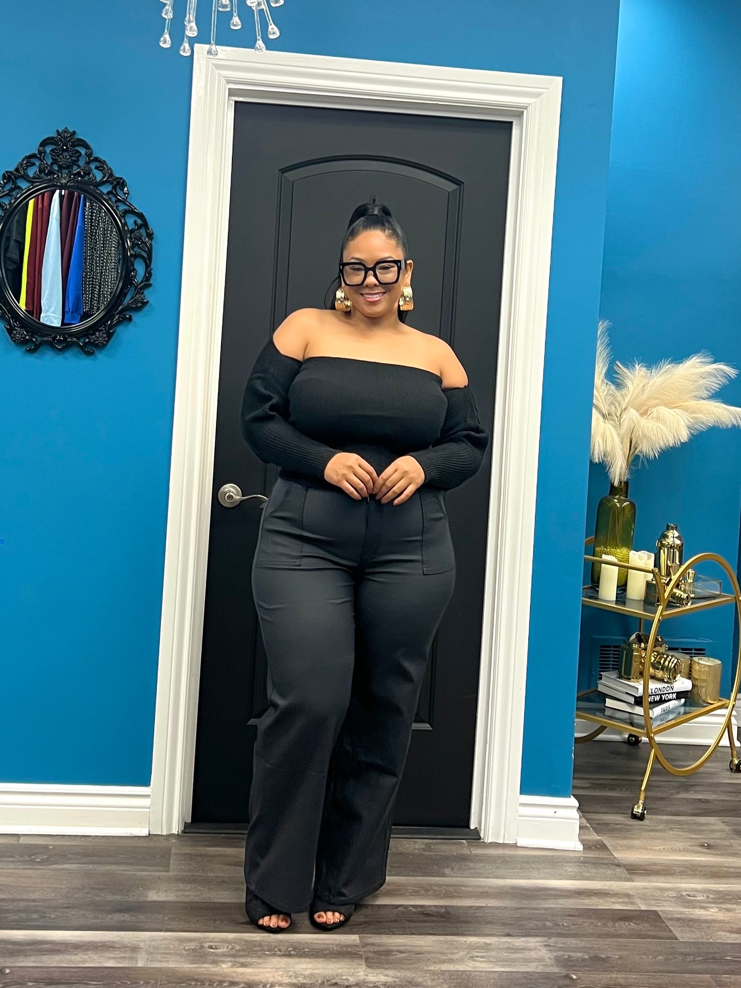 Black Wrap Me Up Sweater