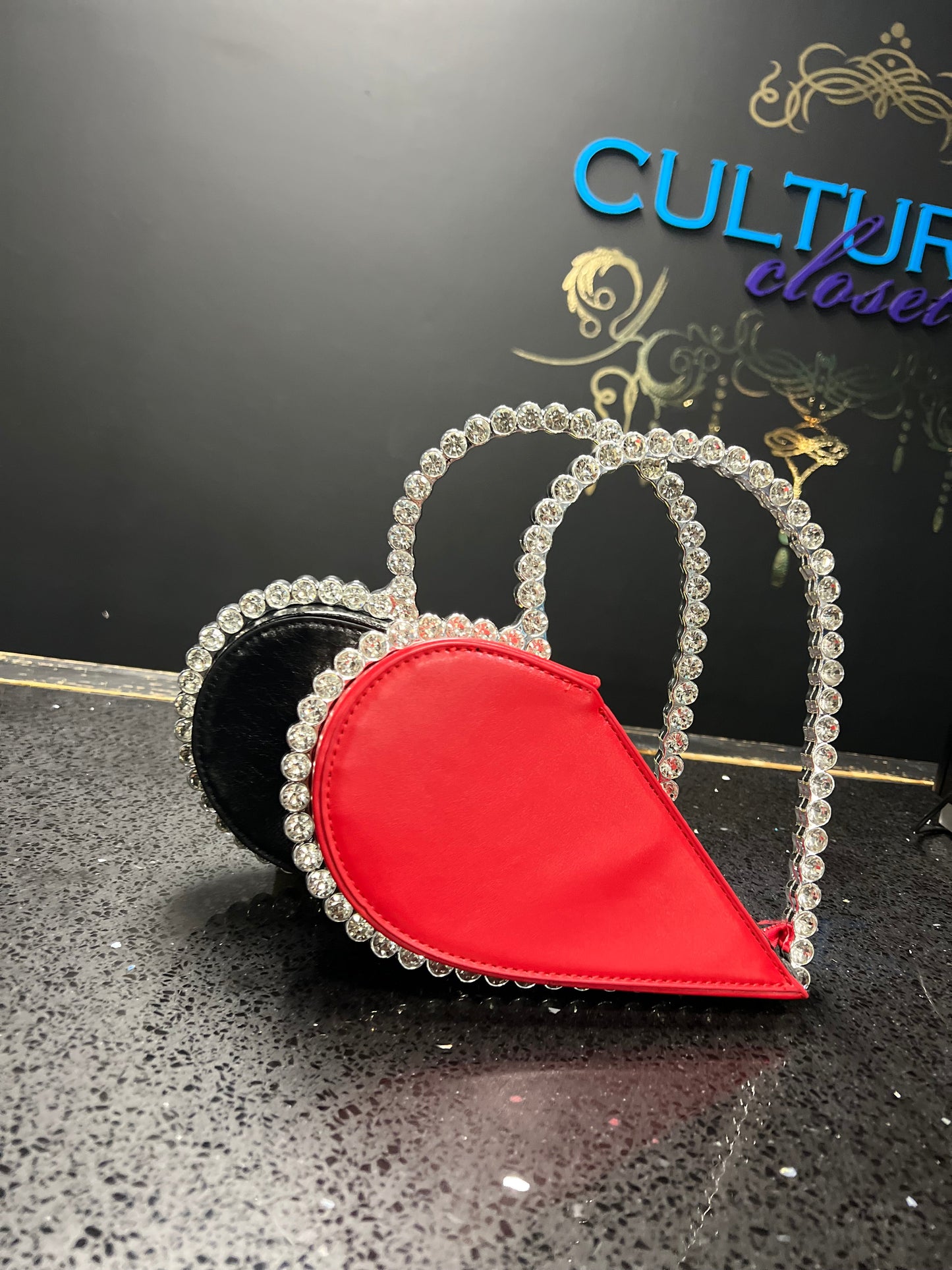 Crystal Heart Clutch