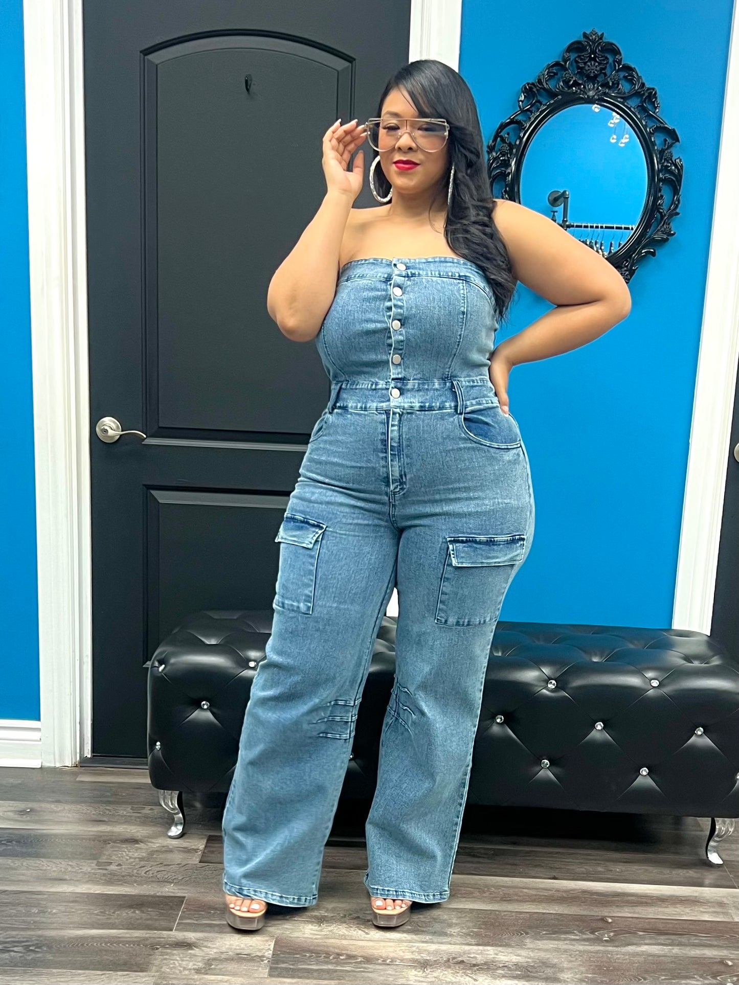 Light Denim Zamia Jumpsuit