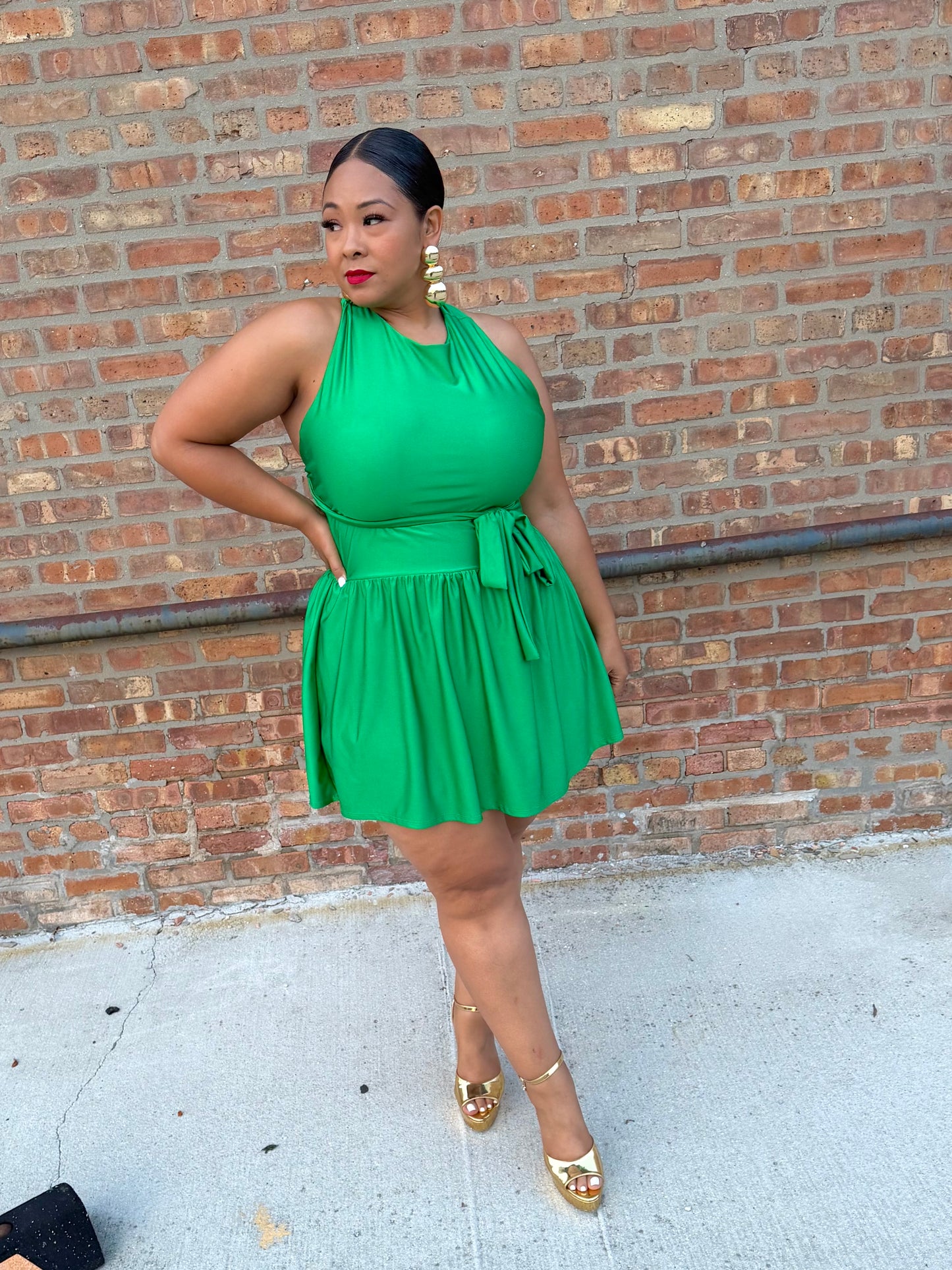 Green Tabbi Dress