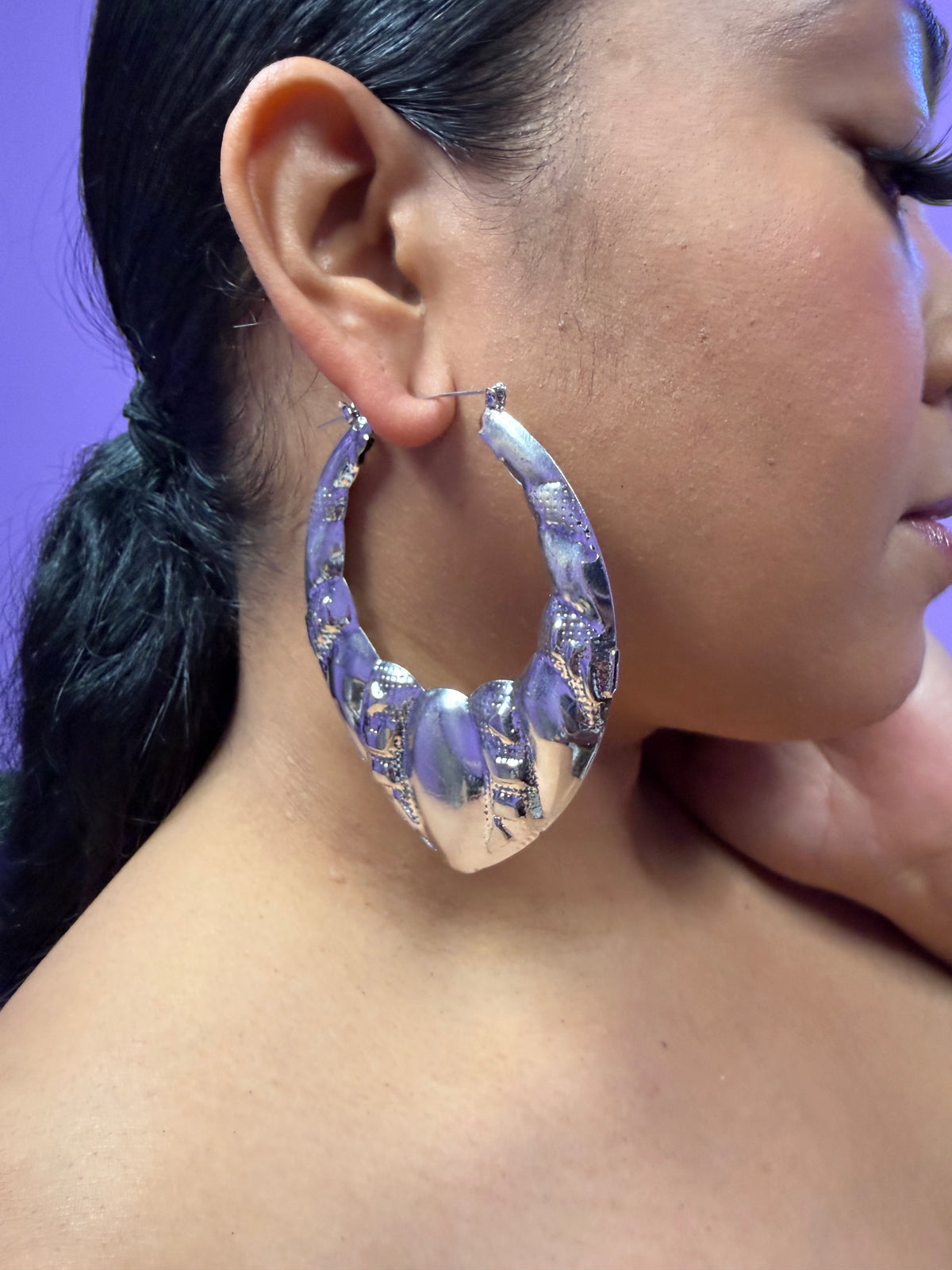Sliver Banger Hoops