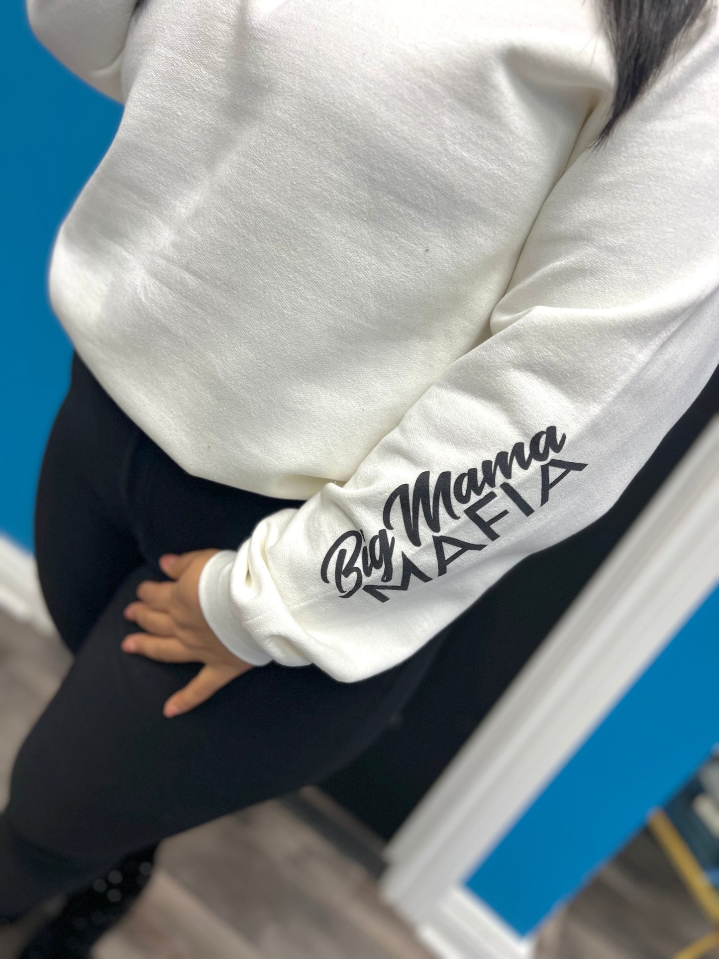 White BIG Girls Taste Better Crewneck