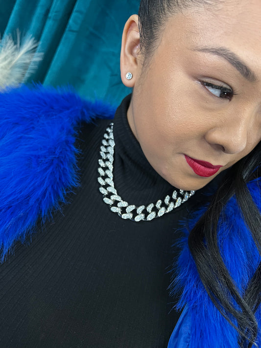 Blinged Cuban Chain Necklace