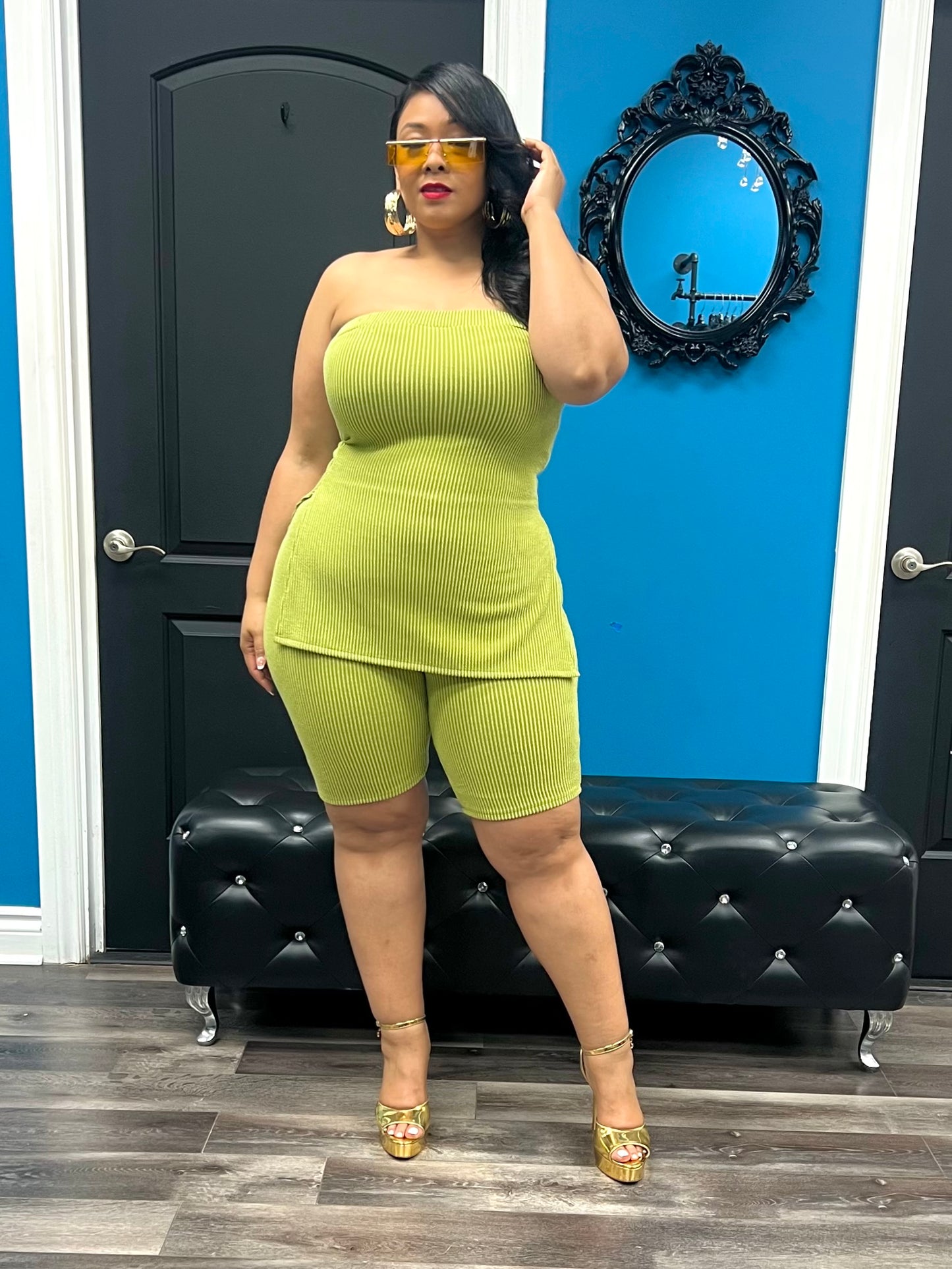 Green Moni Short Set