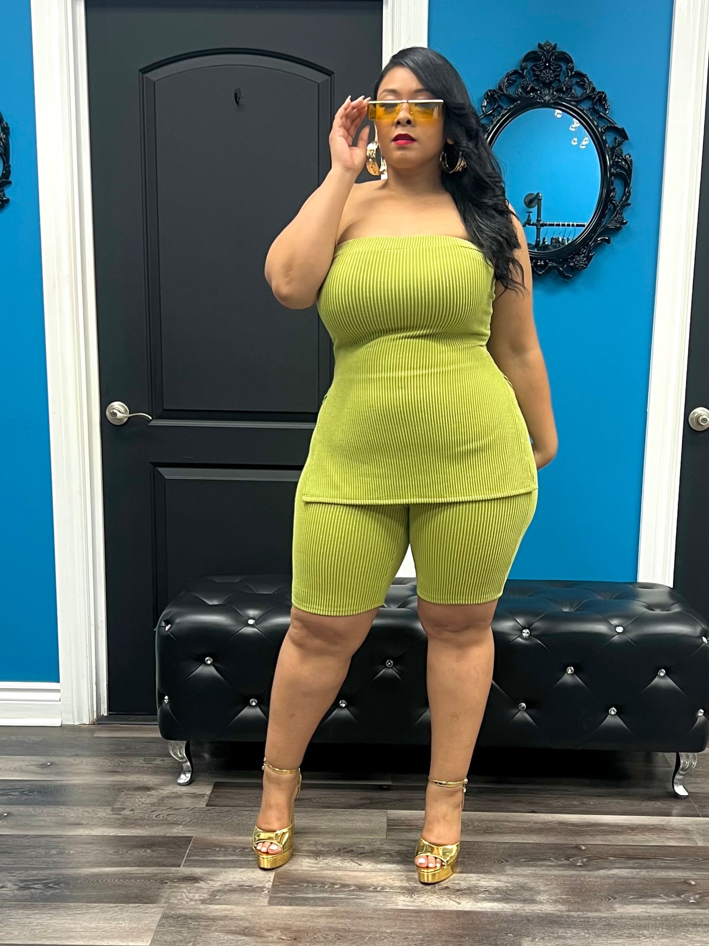 Green Moni Short Set
