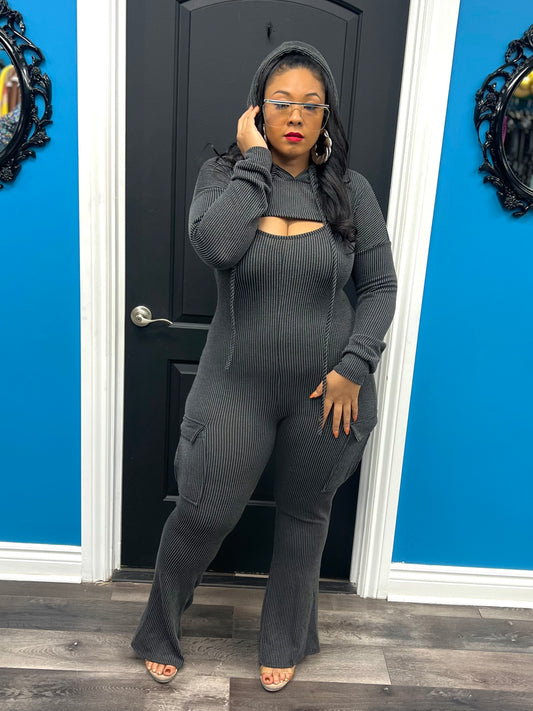 Charcoal Mercury Jumpsuit Set