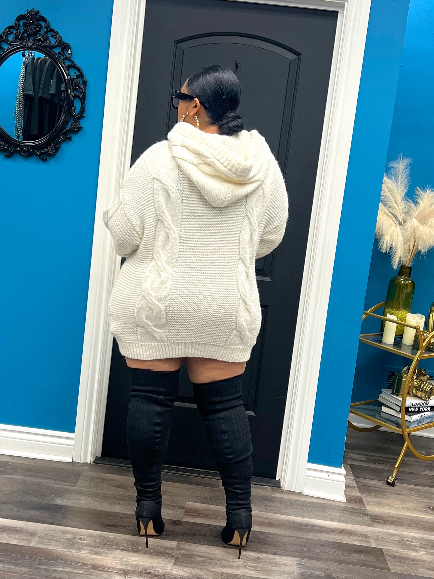 Cream Dakota Hoodie Dress