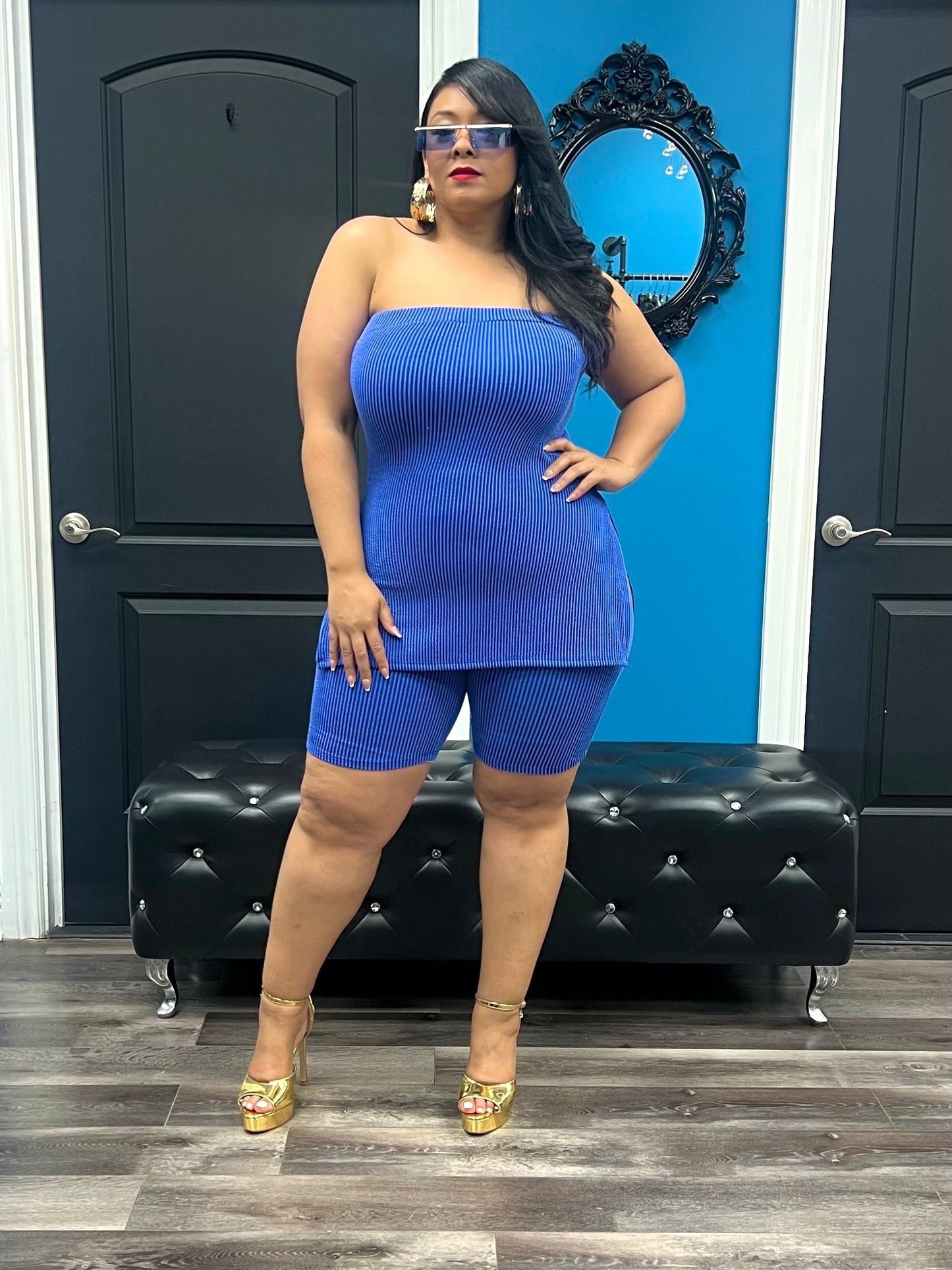 Blue Moni Short Set