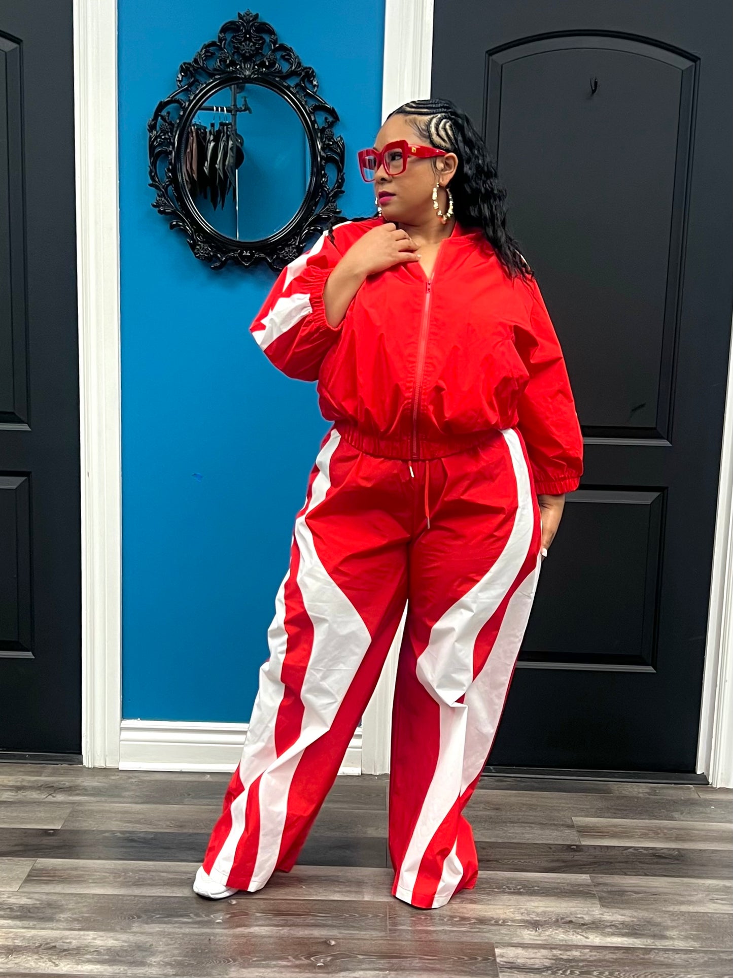 Red Weekend Jogger Set
