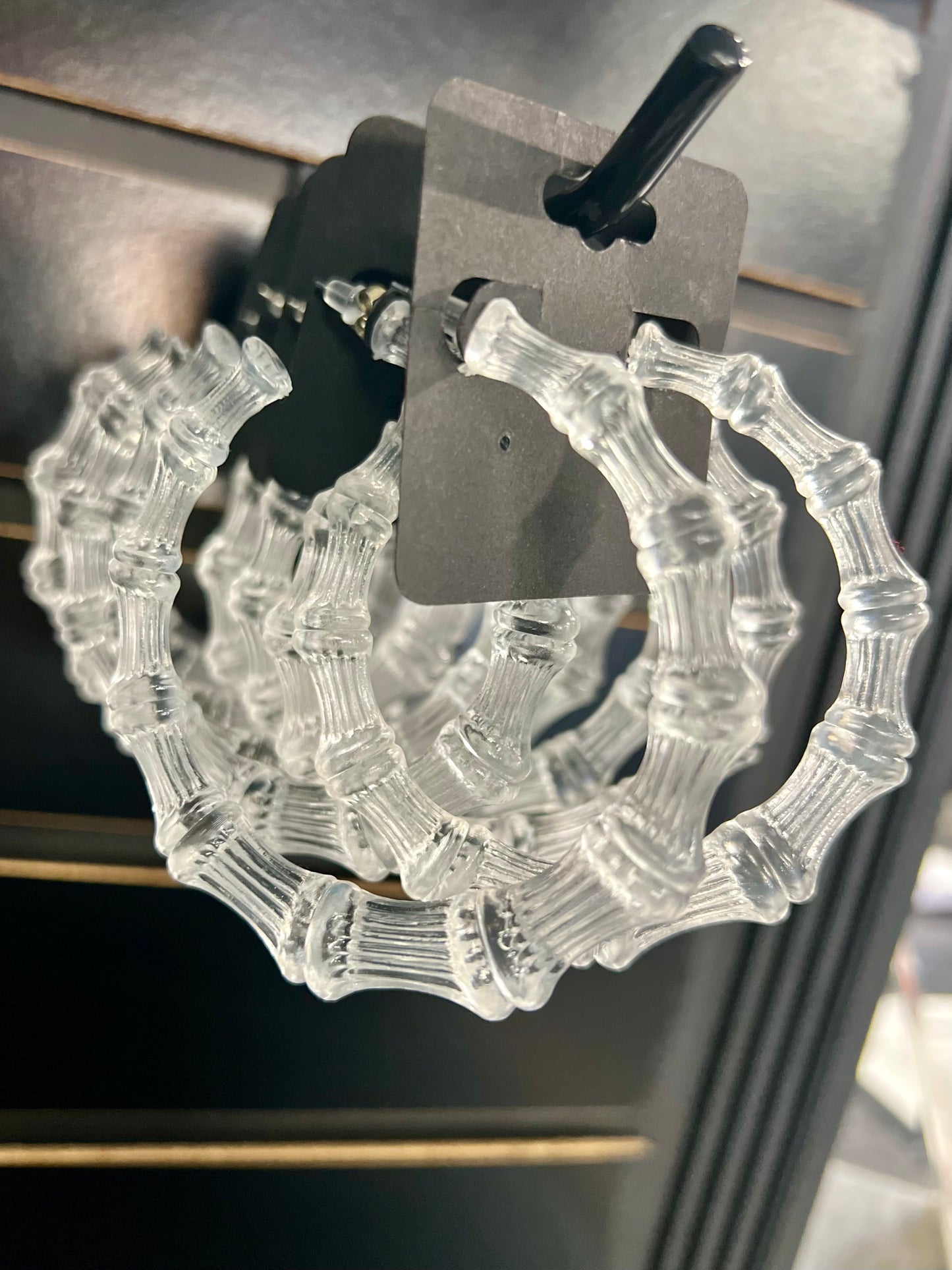 Clear Door Knockers Earrings