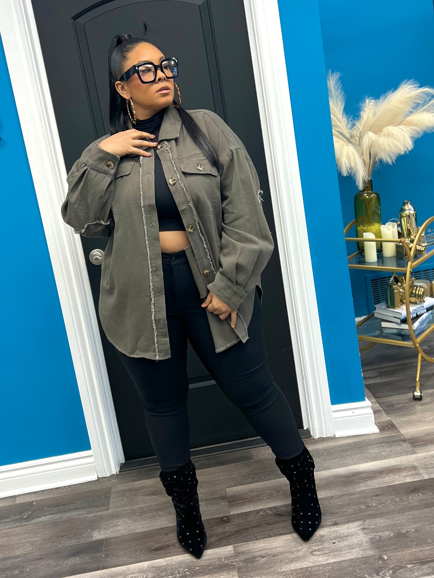 Grey Rock & Love Shacket