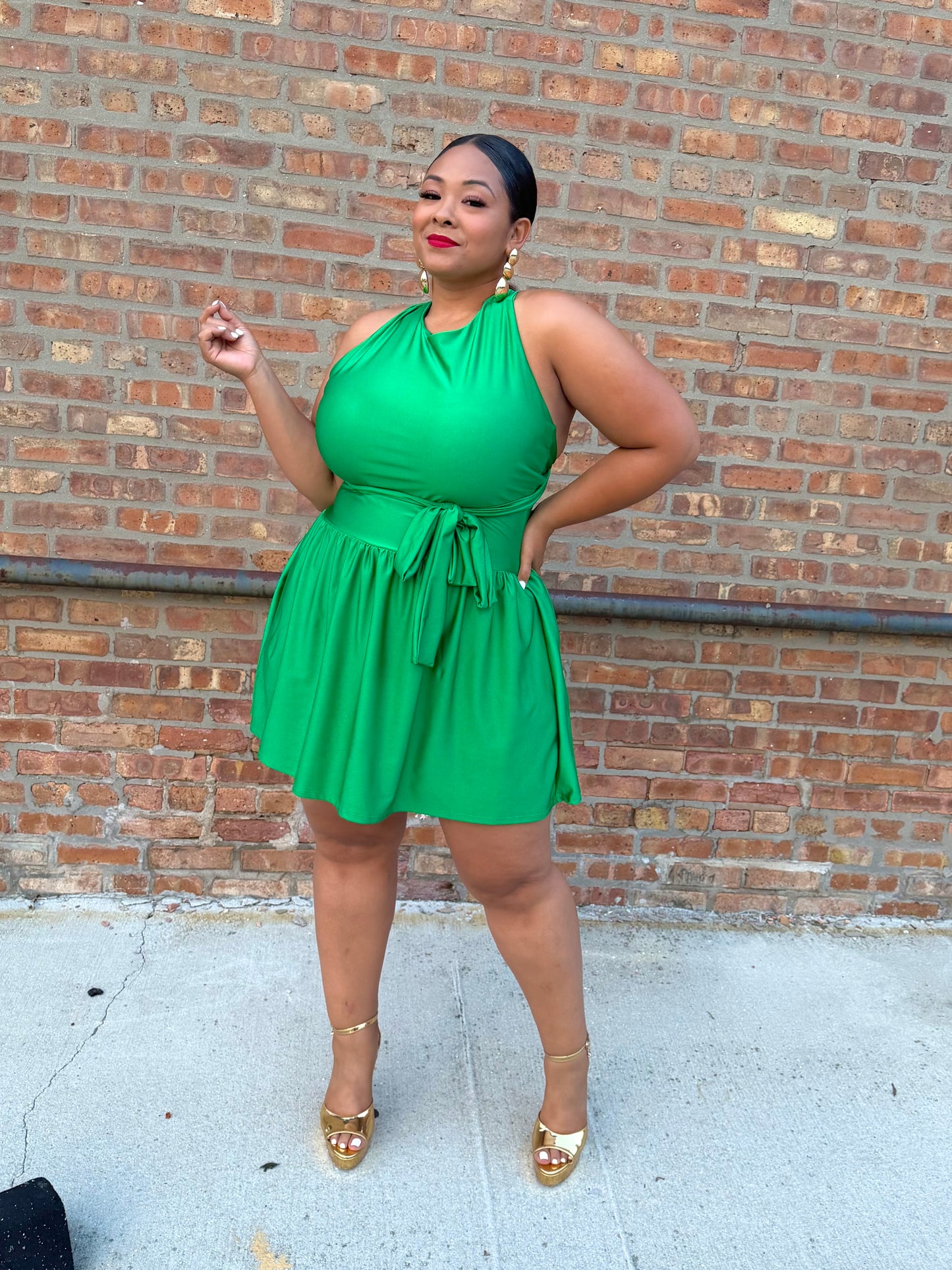 Green Tabbi Dress