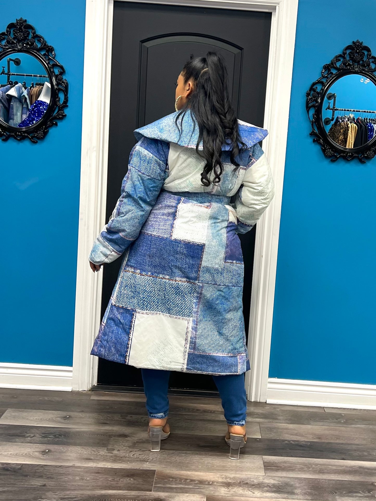 Patchwork Denim Coat