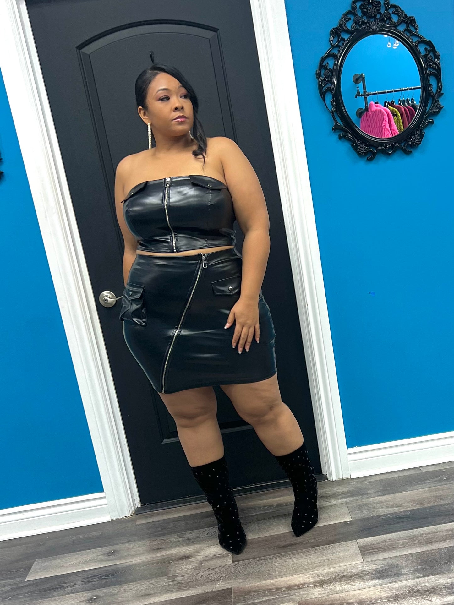 Black Billie Skirt Set