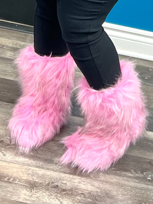 Pink Snow Bunny Boots