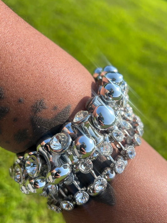 Silver Junk Bracelet Stack