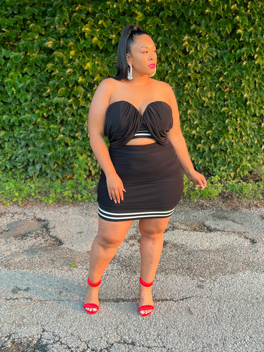 Black Ebone Skirt Set