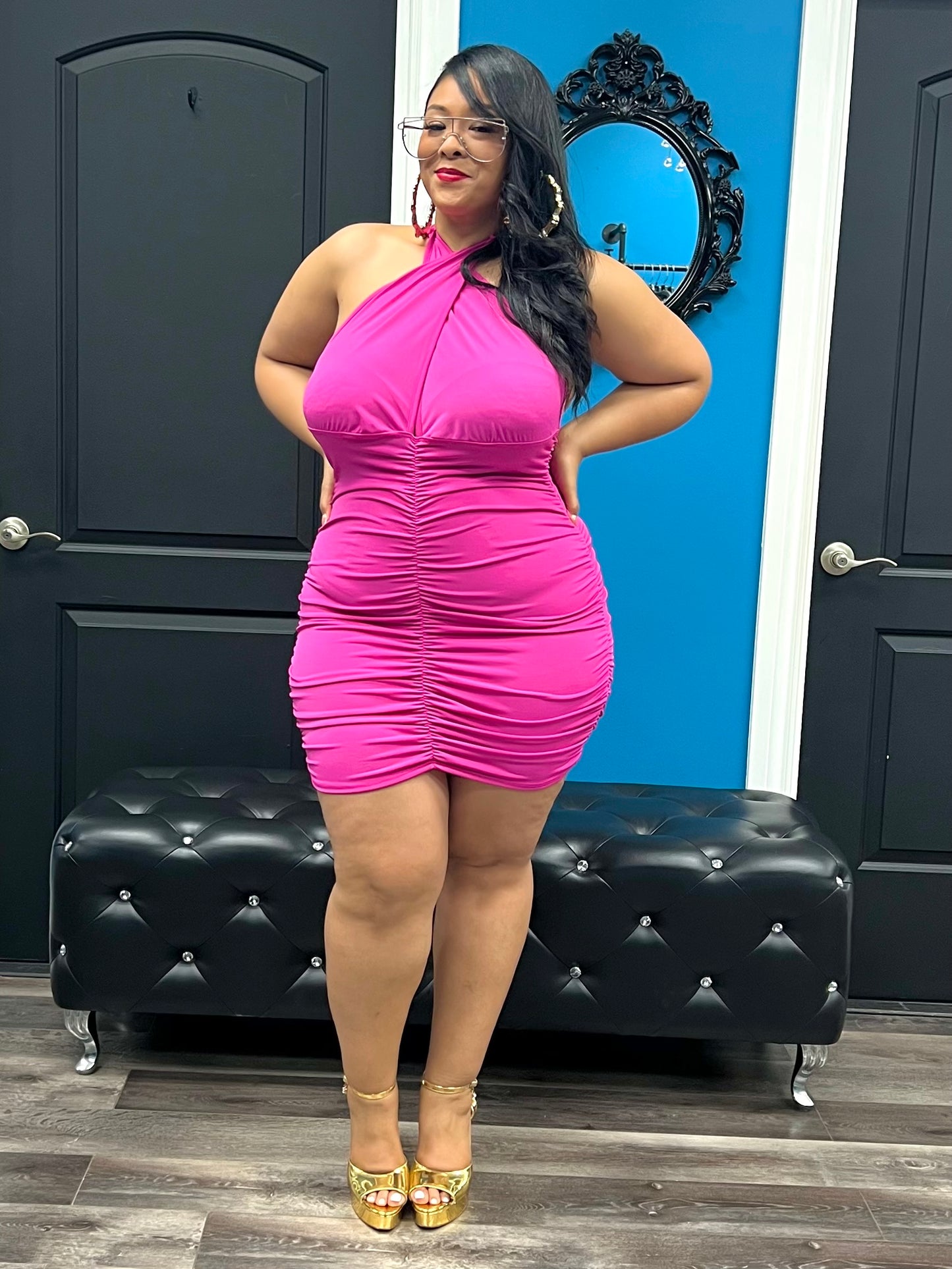 Fuchsia Raquel Dress