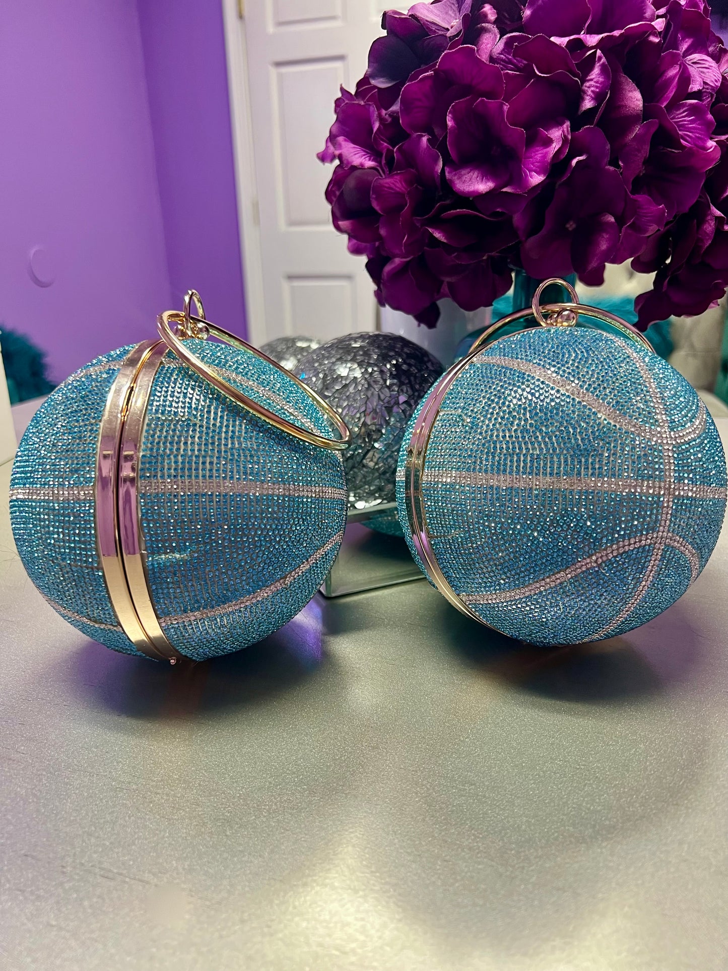 Teal Bling Hoopers Bag
