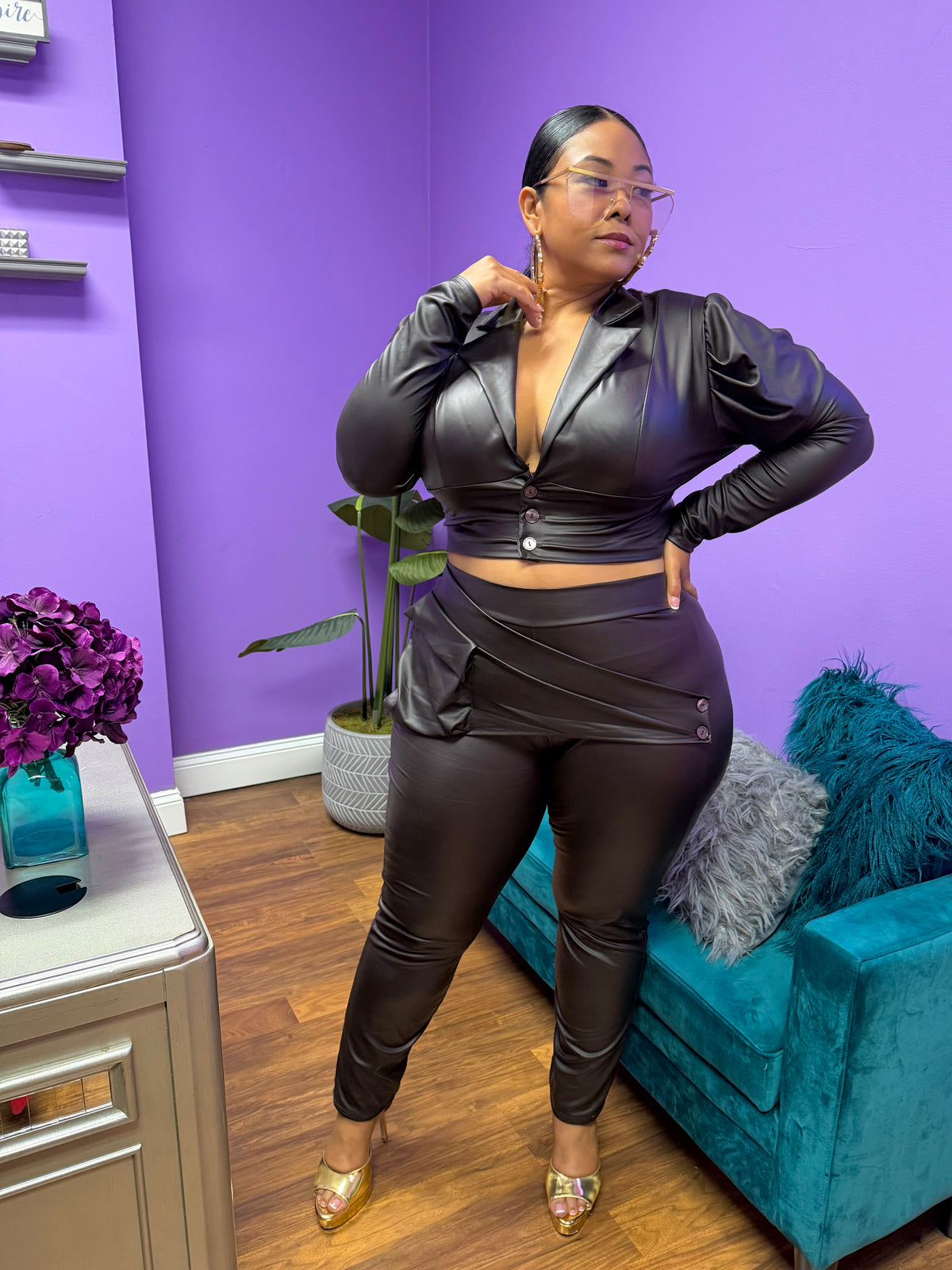 Chocolate Aubrey Pant Set