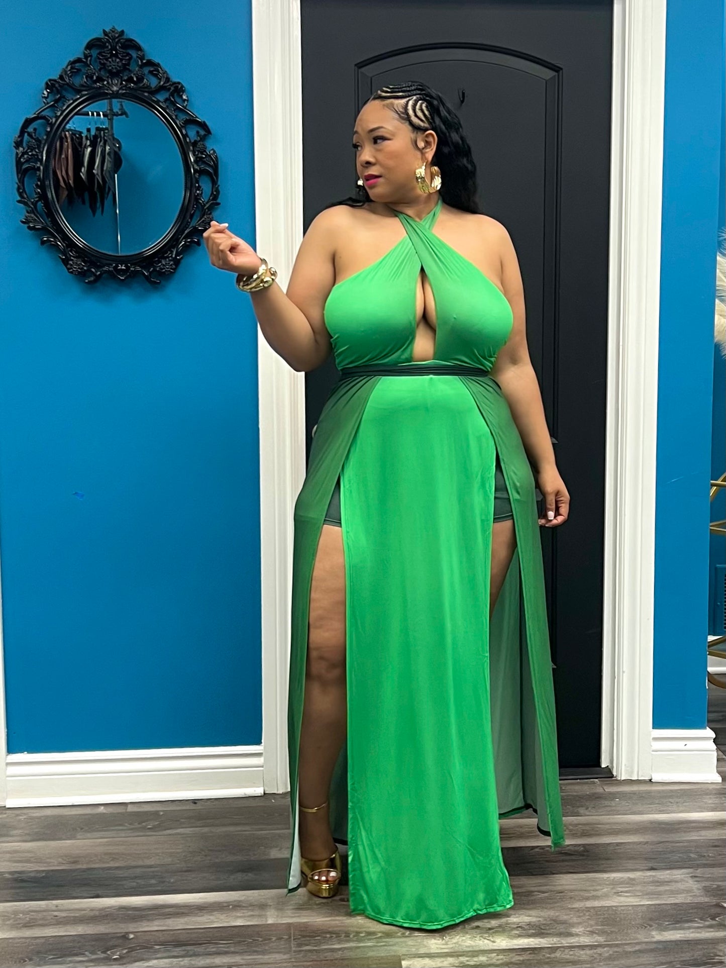 Green Sonia Maxi Dress