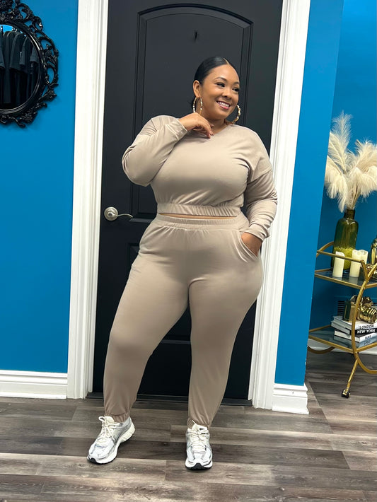 Mocha Toni Jogger Set