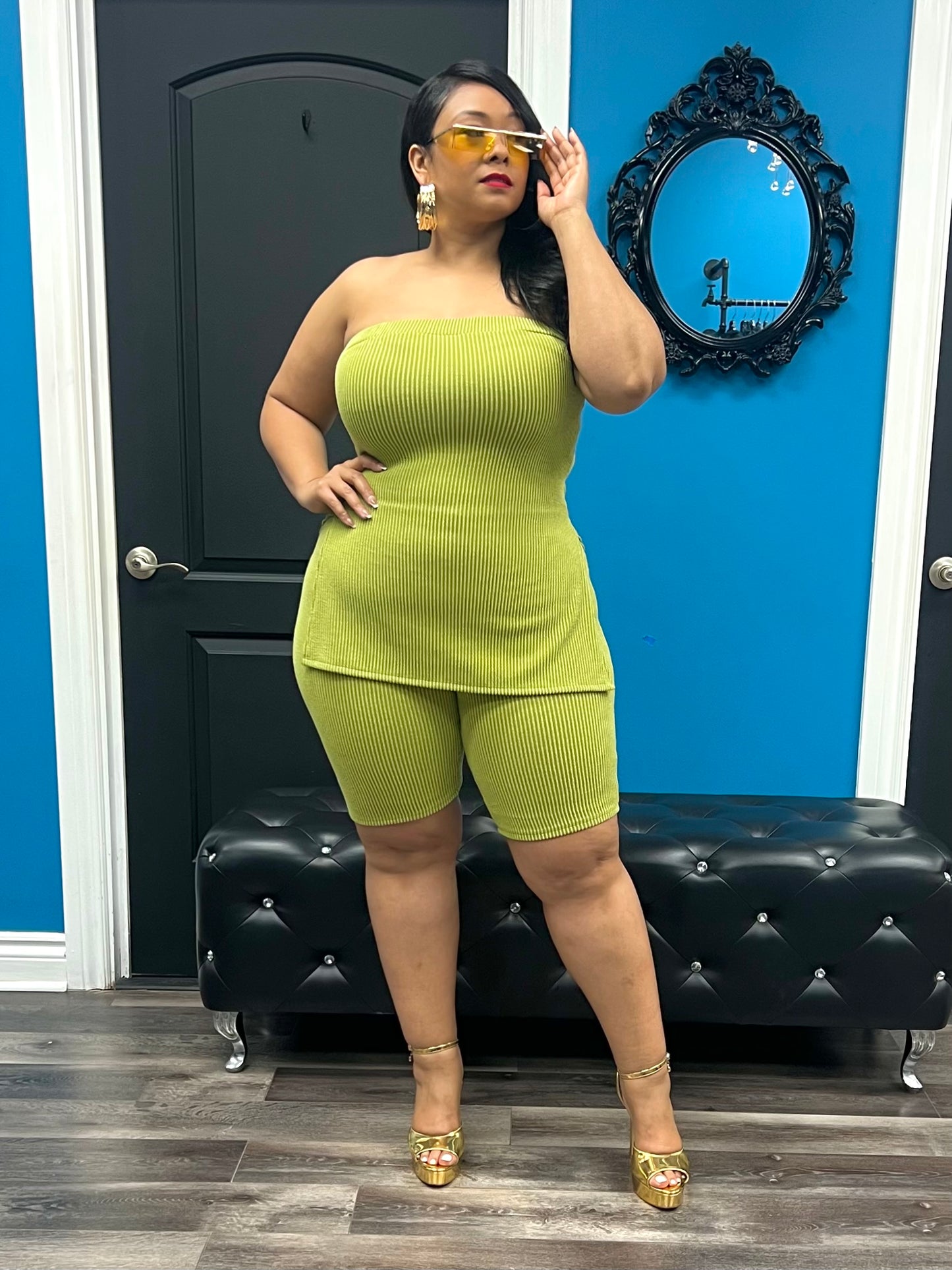 Green Moni Short Set